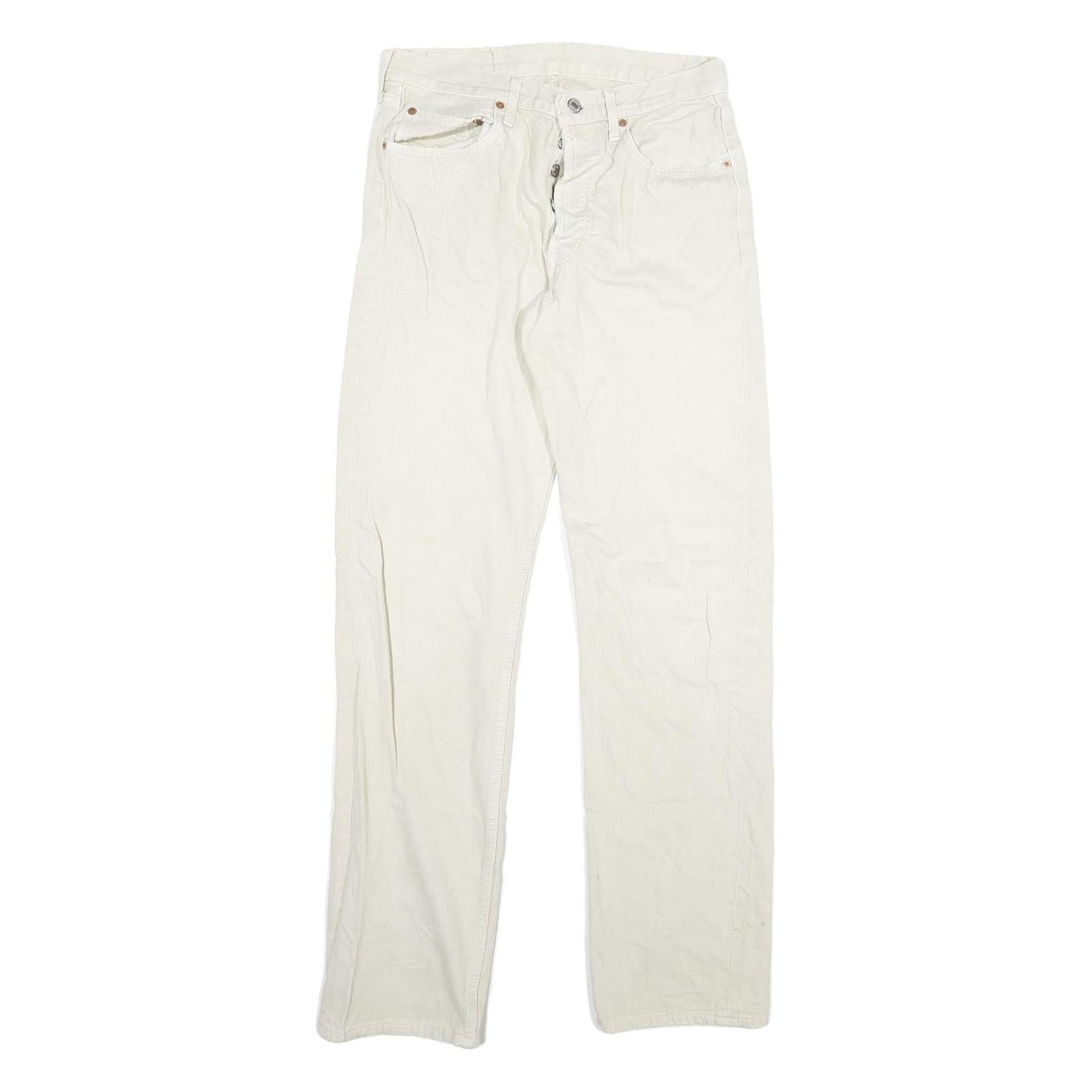 Buy LEVI'S 501 Mens Jeans White Regular Straight Denim W28 L32 Button Classic Cotton Refurbished - $38.99 LEVI'S 501 Mens Jeans White Regular Straight Denim W28 L32 Button Classic Cotton Refurbished - N/A refurbished available on Cerqular