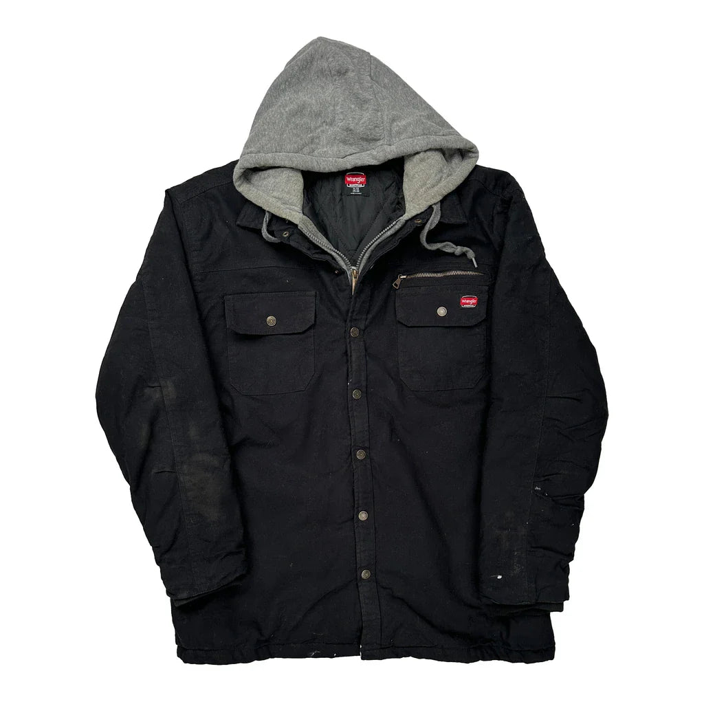 Wrangler Jacket - XL Grey Cotton Refurbished - Thrifted (note: this is a term often used to describe second- refurbished available on Cerqular