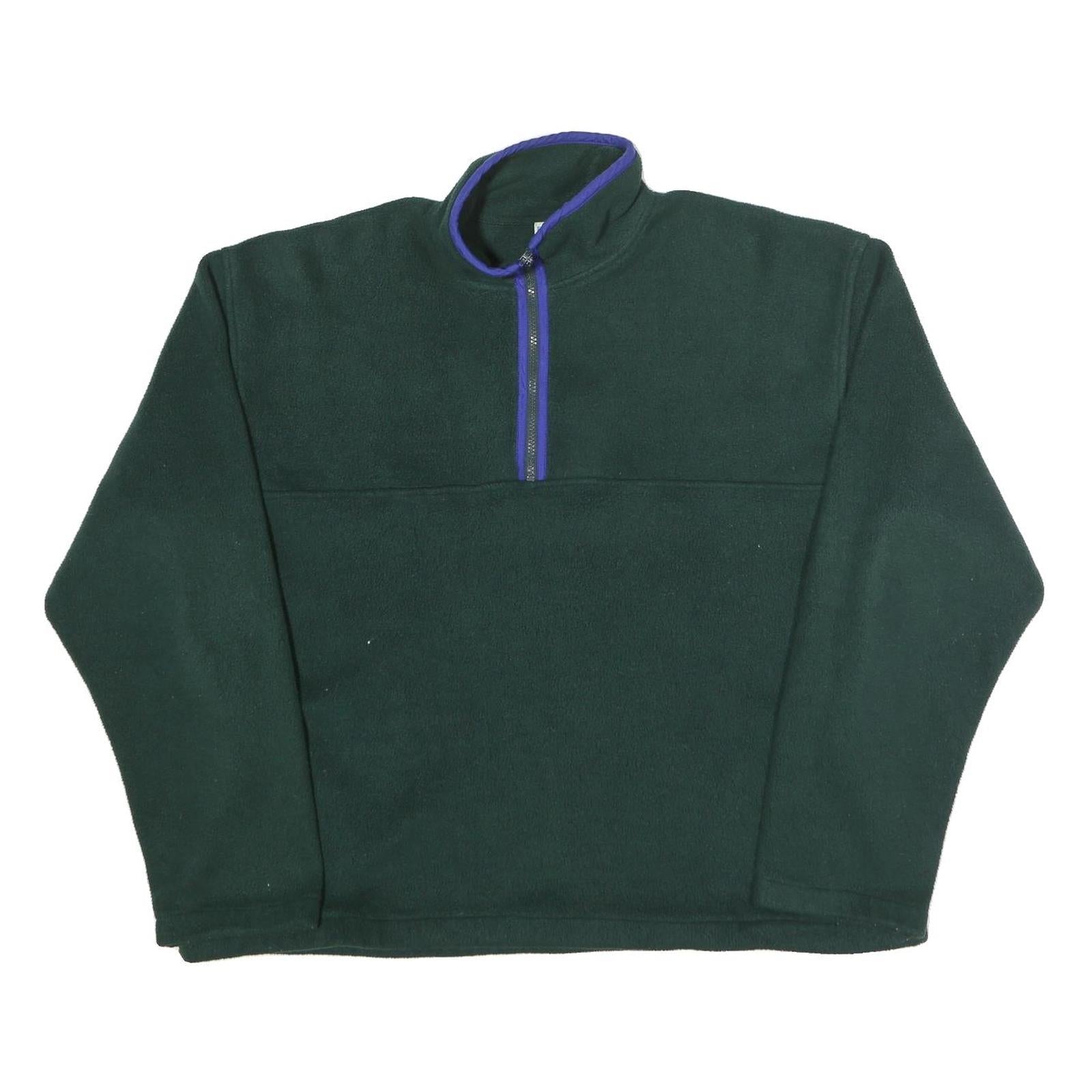 MERVYNS Mens Green & Blue Polyester Fleece Jacket M Warm Outdoor Half Zip Refurbished - N/A refurbished available on Cerqular