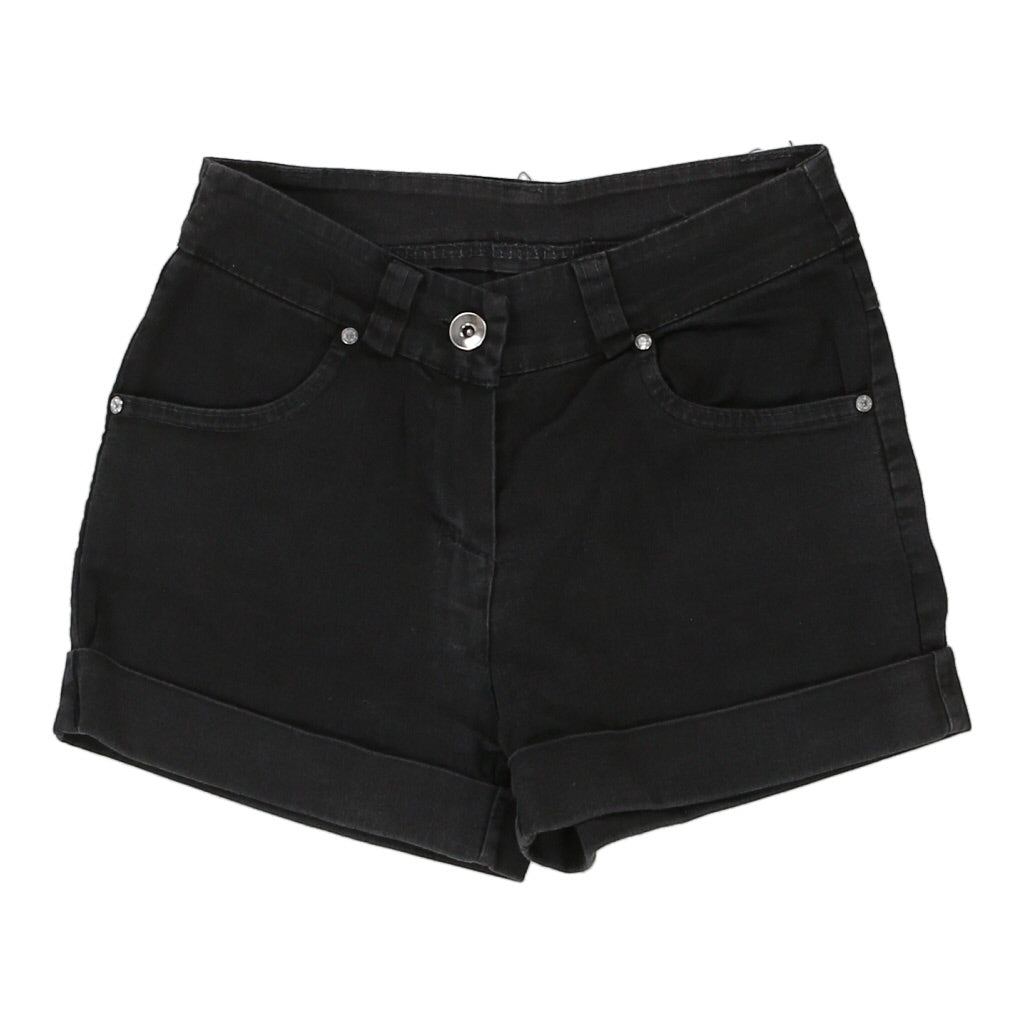 Unbranded Shorts - 24W UK 2 Black Cotton Refurbished - Thrifted (note: this is a term often used to describe second- refurbished available on Cerqular