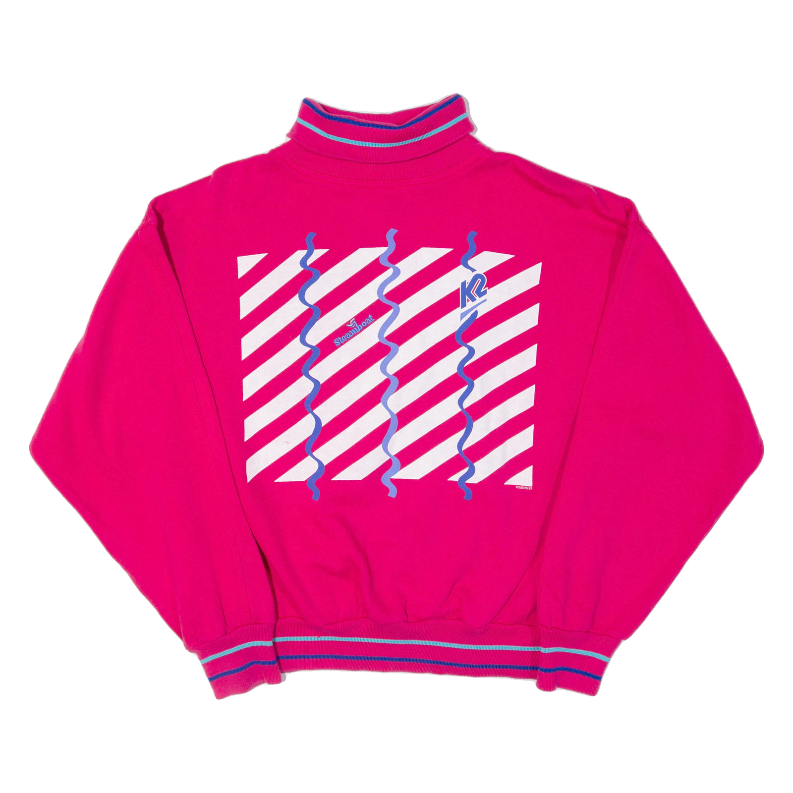K2 Cropped Womens Sweatshirt Pink Roll Neck M Refurbished - N/A refurbished available on Cerqular