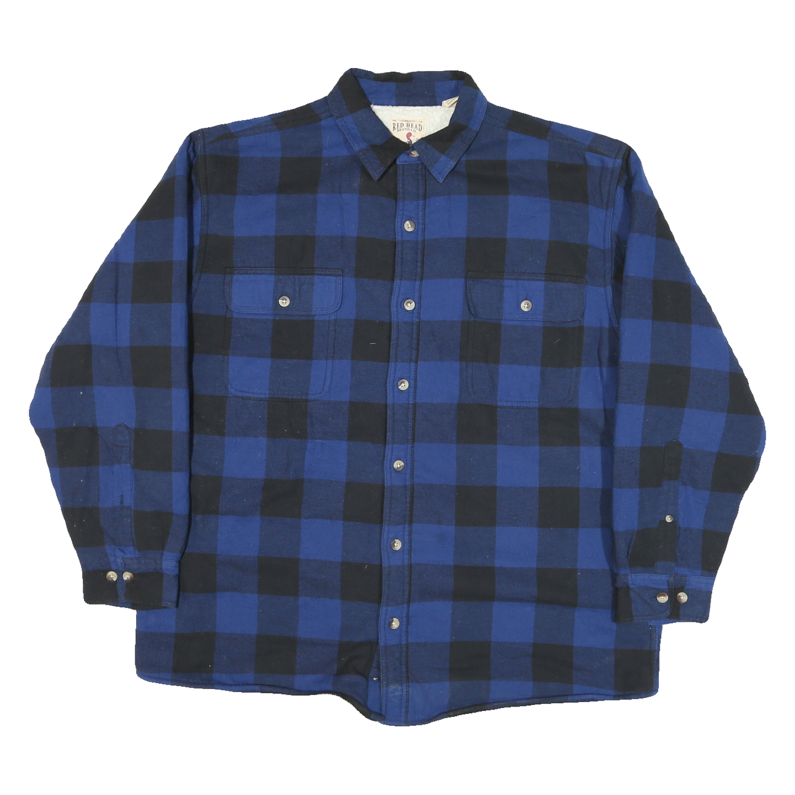RED HEAD Mens Blue & Black Checked Jacket XL Cotton Blend Button Closure Classic Refurbished - N/A refurbished available on Cerqular