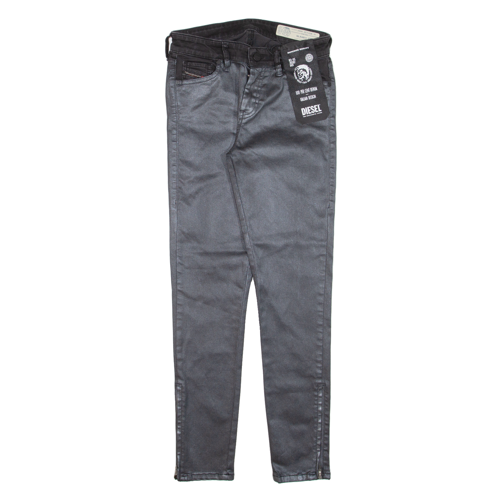 DIESEL Slandy-Zip Womens Trousers Black Relaxed Skinny W27 L27 Refurbished - N/A refurbished available on Cerqular