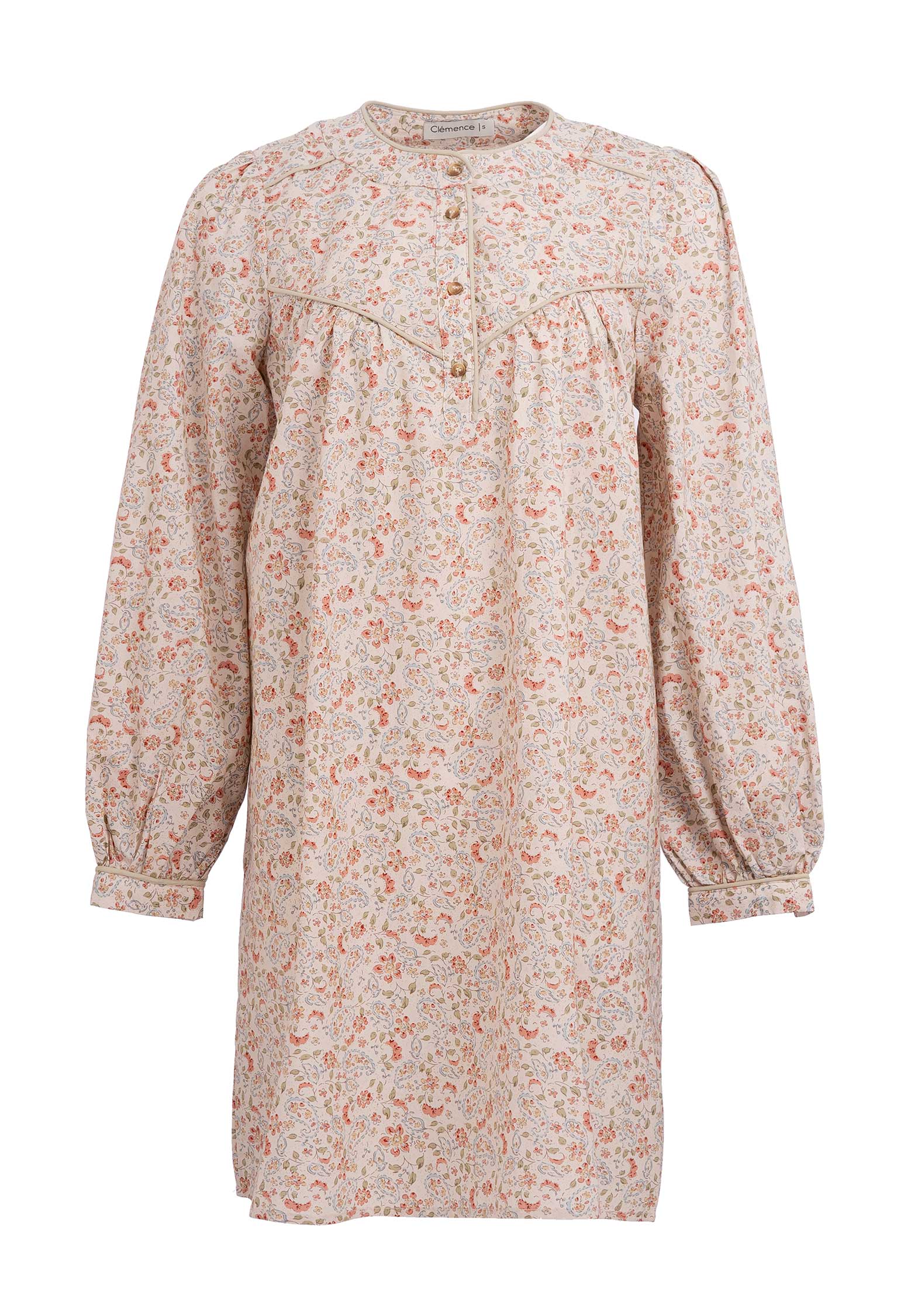 Dress 5167 Beige-Floral | Color: BEIGE FLORAL | Size: L Refurbished - N/A (I could not find a well-known brand with this name refurbished available on Cerqular