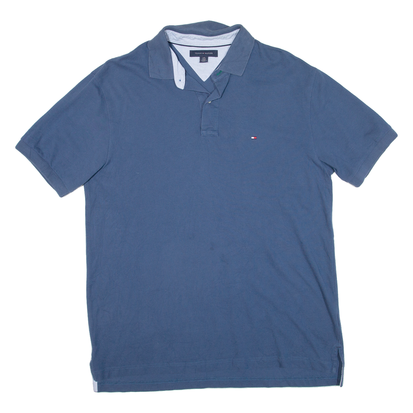 TOMMY HILFIGER Mens Polo Shirt Blue L Refurbished - N/A refurbished available on Cerqular
