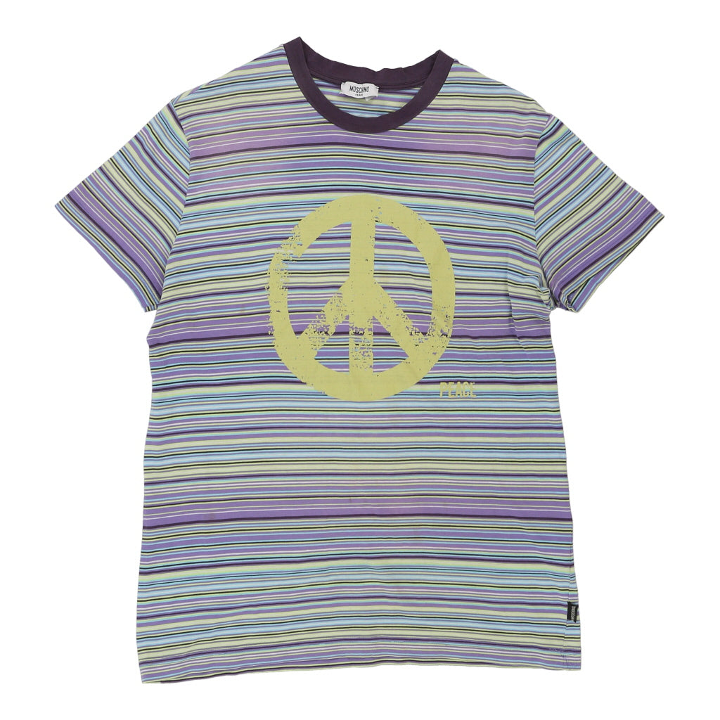 Buy Moschino T-Shirt - Large Multicoloured Cotton | Size: large Refurbished - $48.02 Moschino T-Shirt - Large Multicoloured Cotton | Size: large Refurbished - N/A (Preloved Designer is not a specific brand, it refurbished available on Cerqular