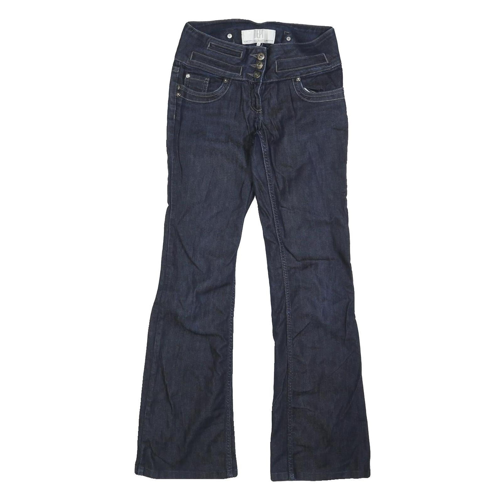 DEPT Womens Jeans Blue Regular Bootcut Denim Raw W26 L30 Stylish Comfort Fit Refurbished - N/A refurbished available on Cerqular