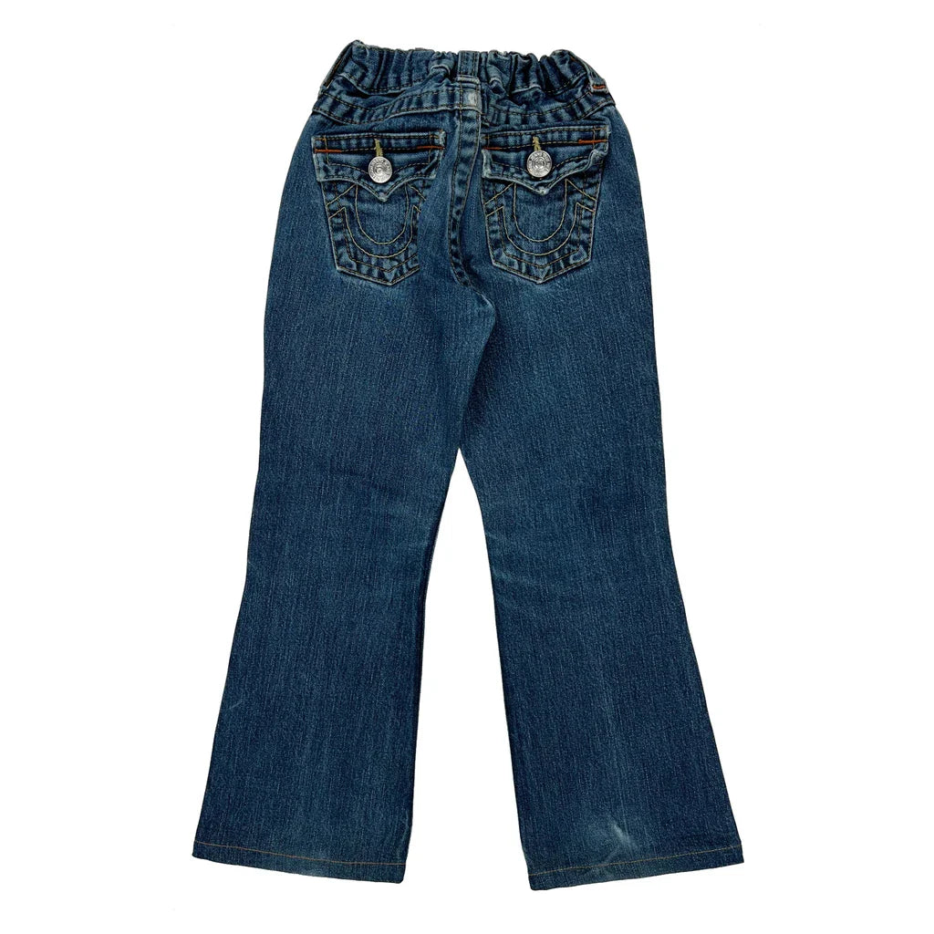 Age 6 True Religion Boot Cut Jeans - Small Blue Denim Refurbished - Thrifted (note: this is a term often used to describe second- refurbished available on Cerqular