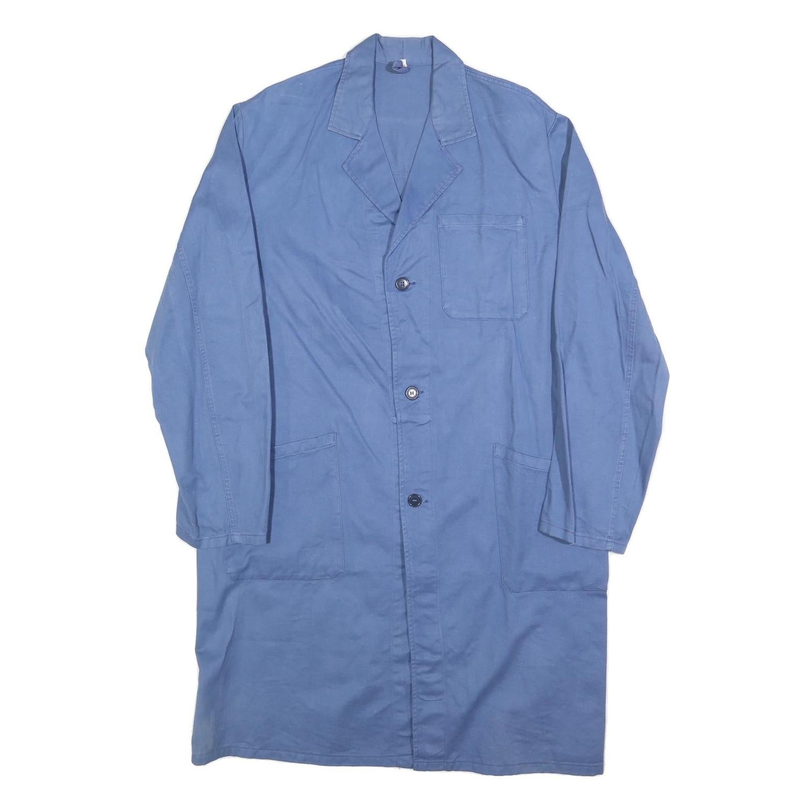 Buy Mens Blue Cotton Classic Button Closure Jacket L Plain Long Sleeve Workwear Refurbished - $37.69 Mens Blue Cotton Classic Button Closure Jacket L Plain Long Sleeve Workwear Refurbished - N/A refurbished available on Cerqular