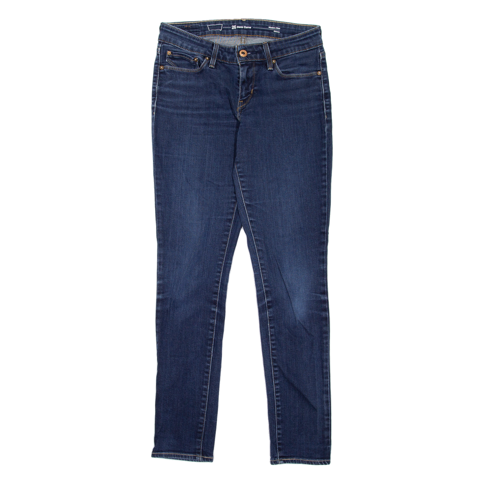 LEVI'S Modern Rise Womens Jeans Blue Slim Skinny Stone Wash W26 L30 Refurbished - N/A refurbished available on Cerqular