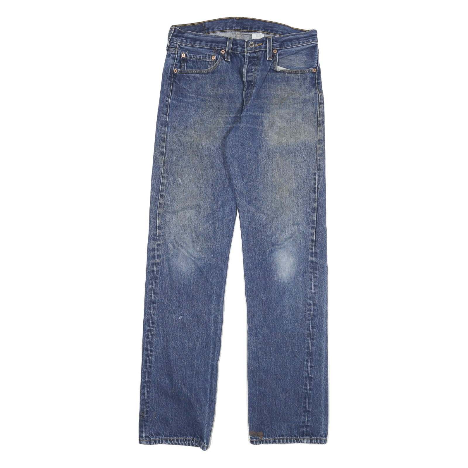 LEVI'S Mens Slim Blue Denim Straight Medium W30 L33 Jeans Zip Closure Refurbished - N/A refurbished available on Cerqular