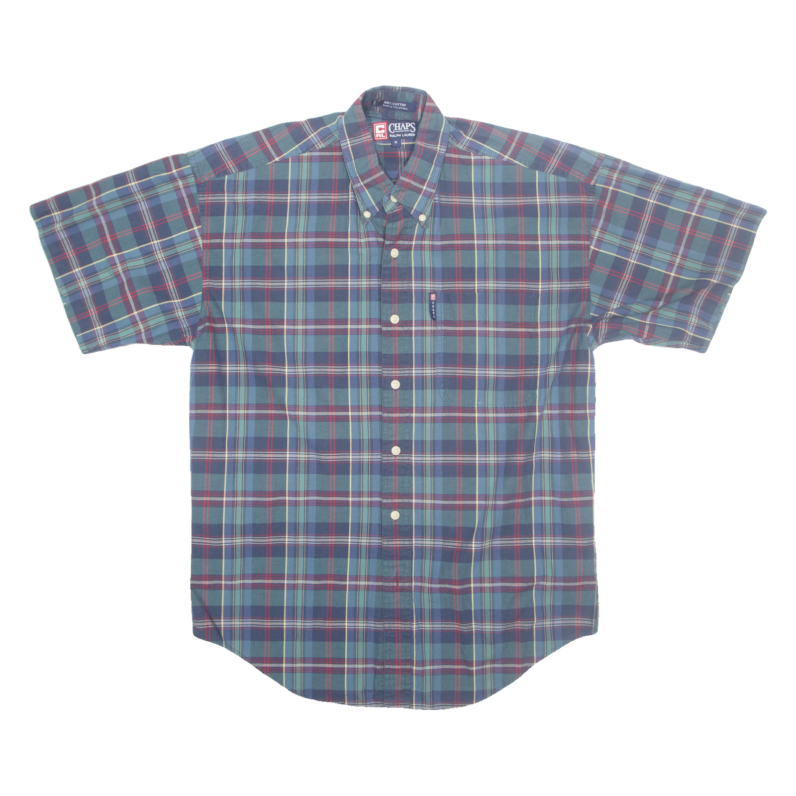 CHAPS RALPH LAUREN Mens Shirt Blue Check M Refurbished - N/A refurbished available on Cerqular