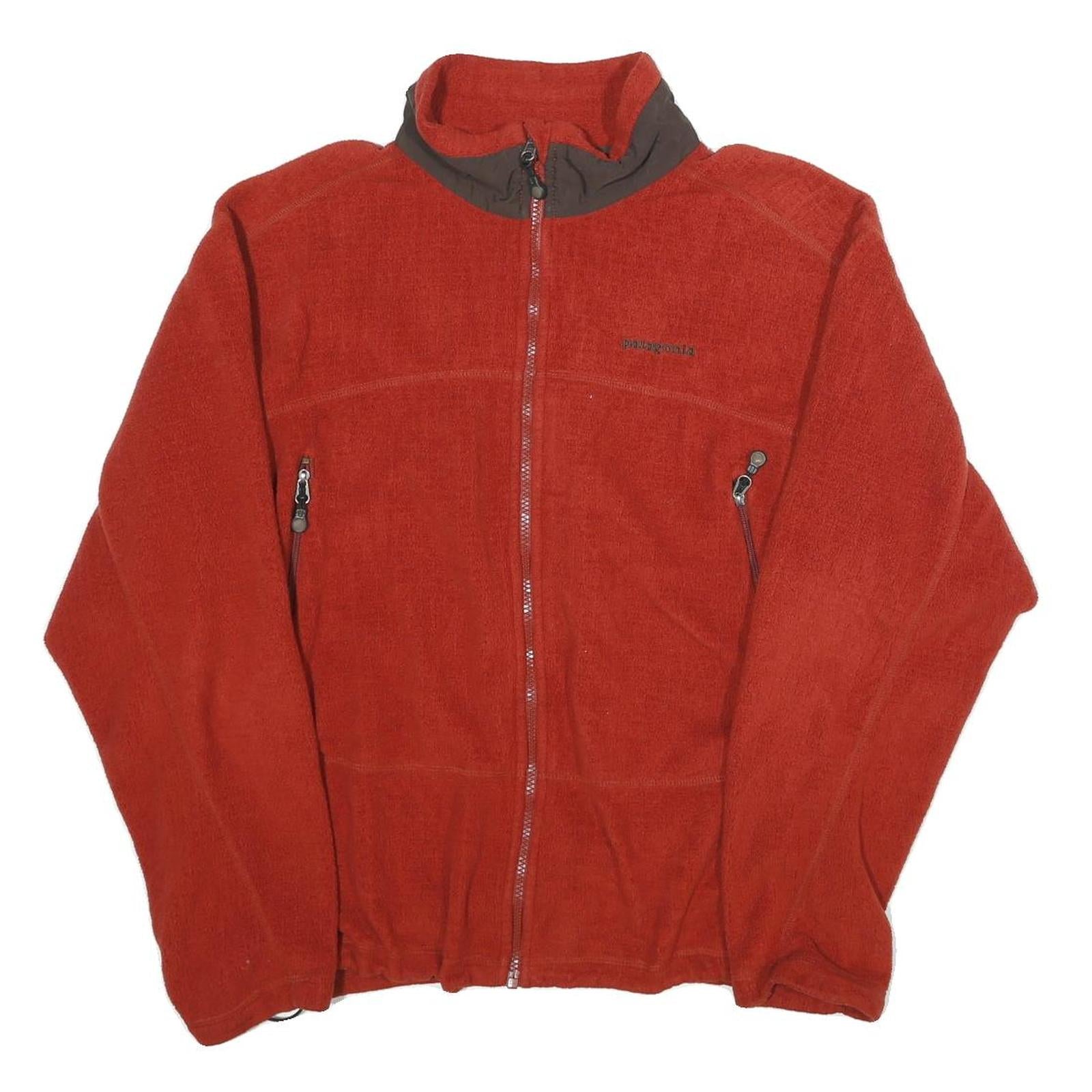 PATAGONIA Mens Red Outdoor Zip Jacket L Polyester Comfortable Warm Refurbished - N/A refurbished available on Cerqular