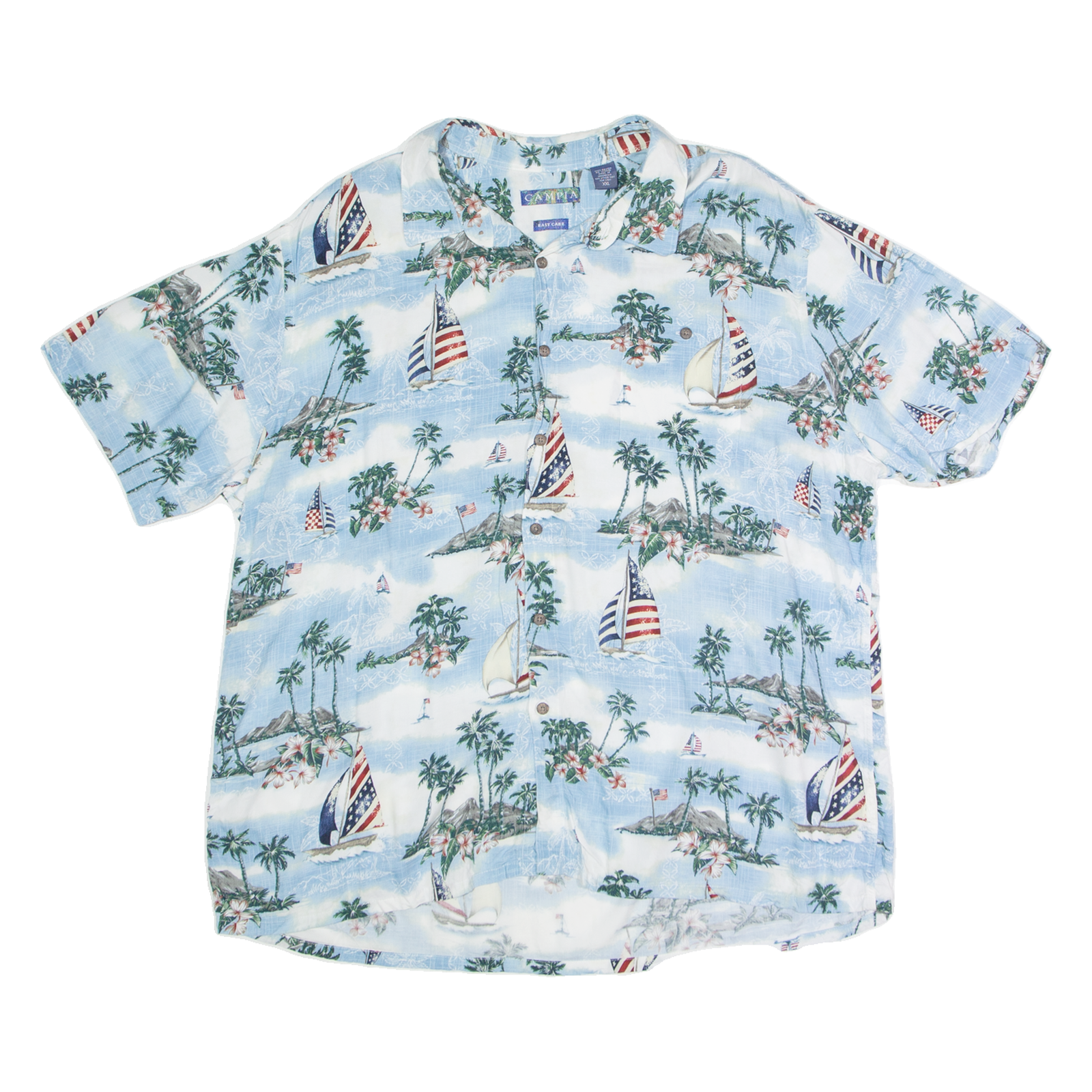 CAMPIA USA Mens Shirt Blue Crazy Pattern 2XL Refurbished - N/A refurbished available on Cerqular
