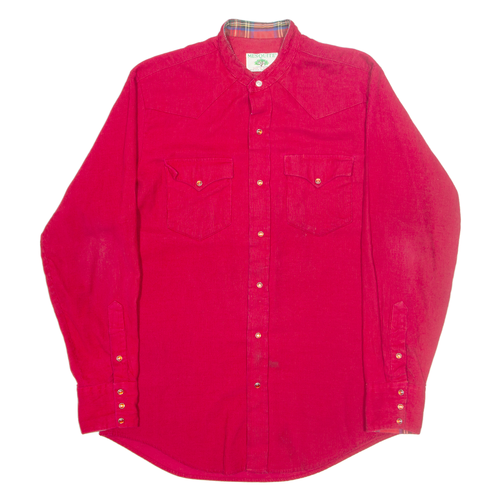 MESQUIT Mens Corduroy Shirt Red Long Sleeve L Refurbished - N/A refurbished available on Cerqular