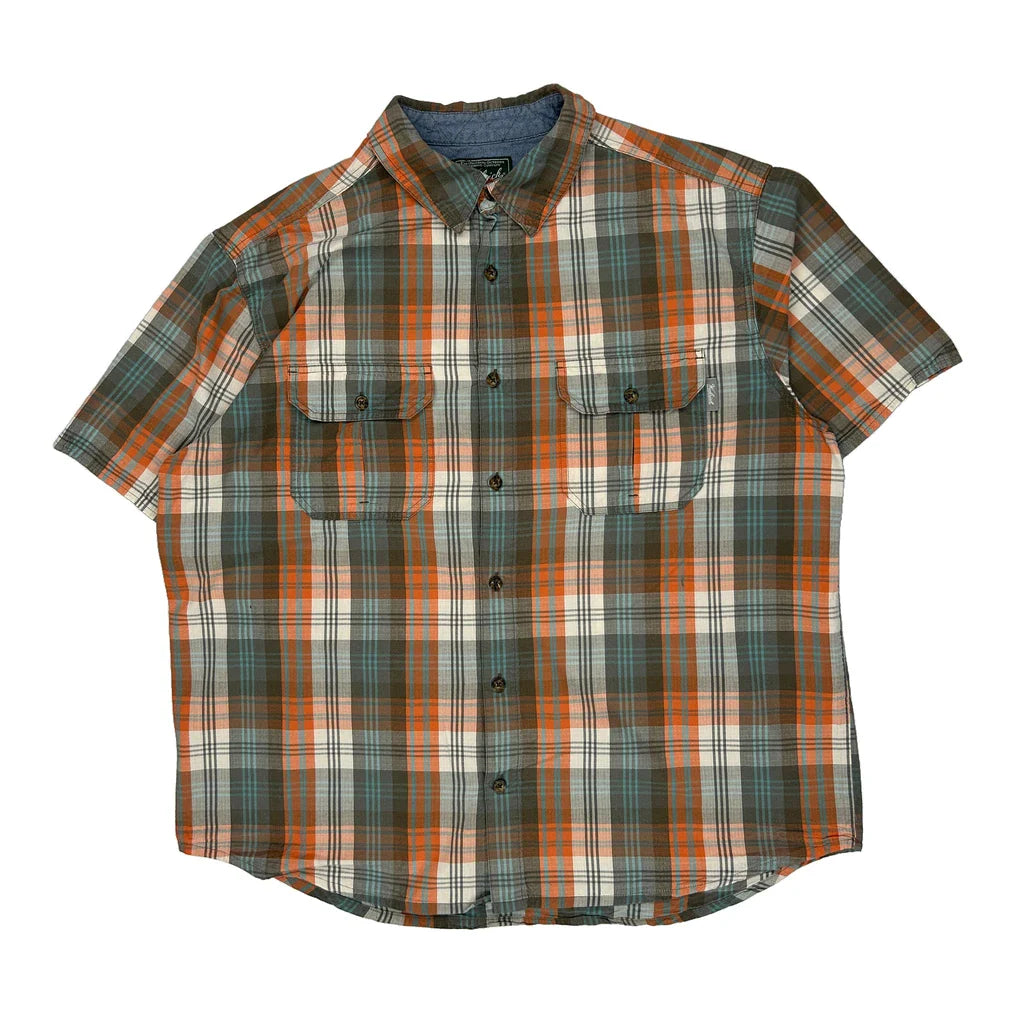Buy Woolrich Checked Short Sleeve Shirt - XL Multicoloured Cotton Refurbished - $30.81 Woolrich Checked Short Sleeve Shirt - XL Multicoloured Cotton Refurbished - Thrifted (note: this is a term often used to describe second- refurbished available on Cerqular