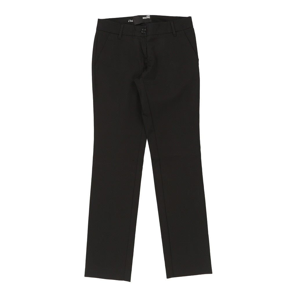 Love Moschino Trousers - 28W UK 8 Black Cotton Refurbished - Thrifted (note: this is a term often used to describe second- refurbished available on Cerqular
