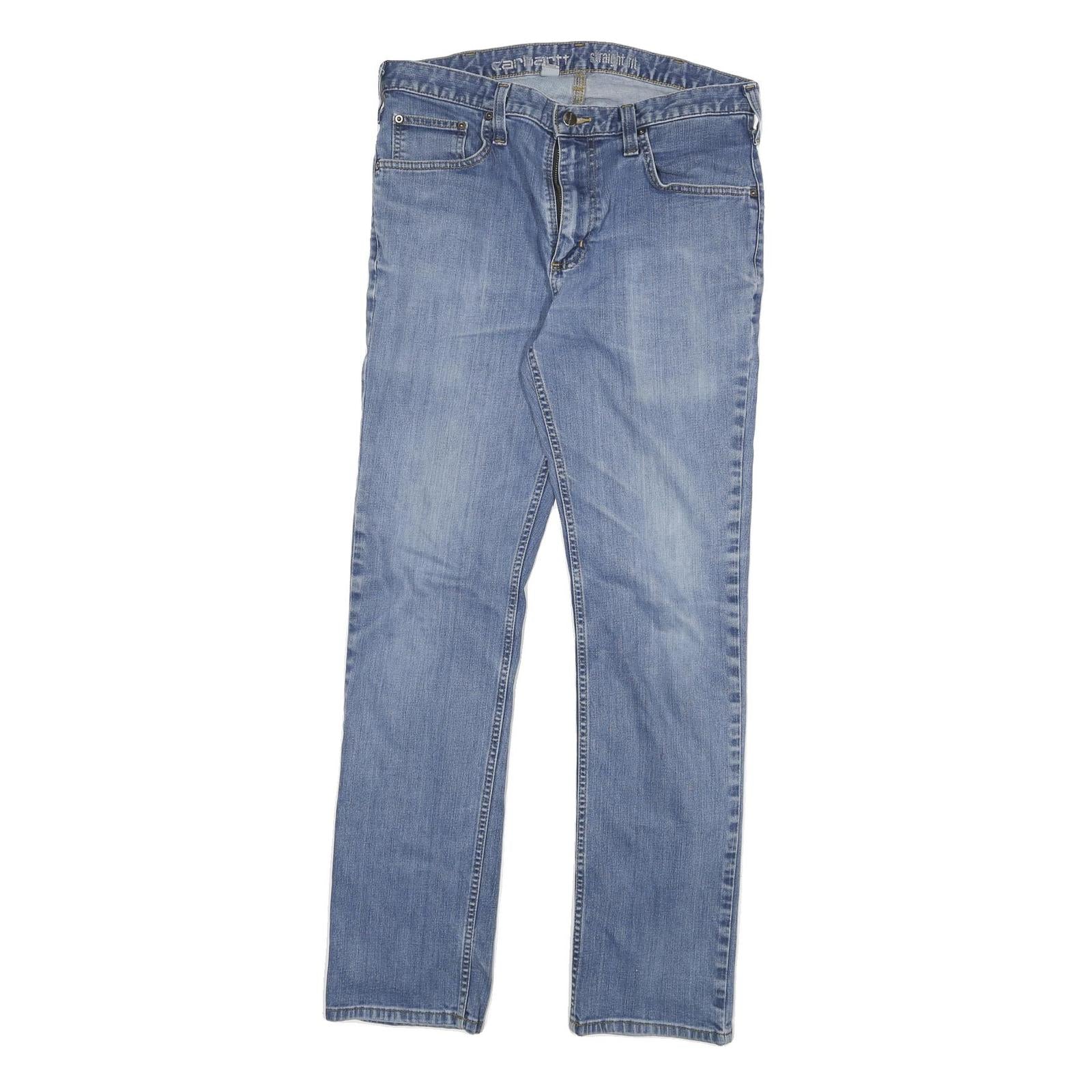 CARHARTT Mens Jeans Blue Regular Straight Denim Medium W32 L30 Classic Fit Zip Refurbished - N/A refurbished available on Cerqular
