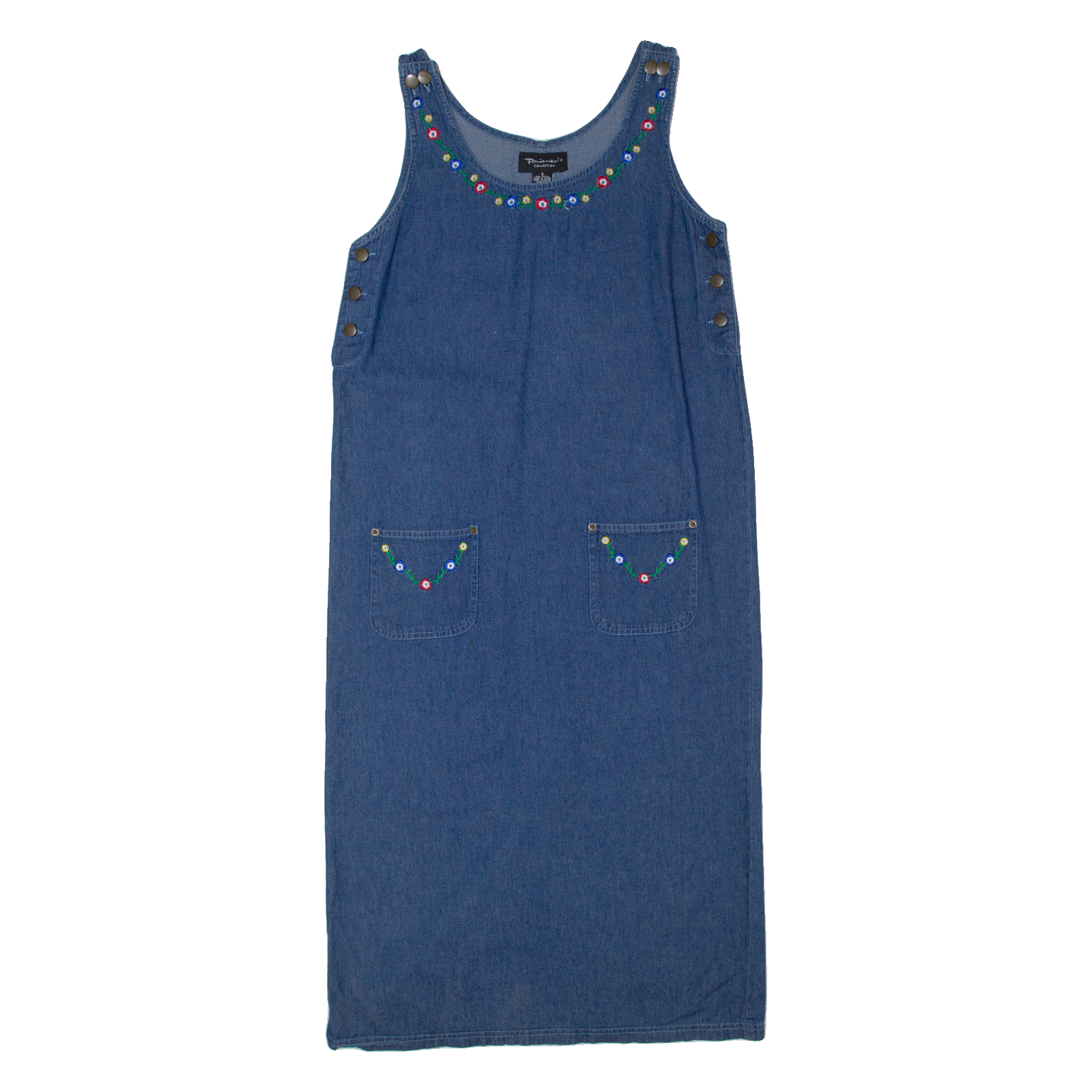 PRIANKAS COLLECTION Oversized Womens Dungaree Dress Blue Denim 90s Long S Refurbished - N/A refurbished available on Cerqular