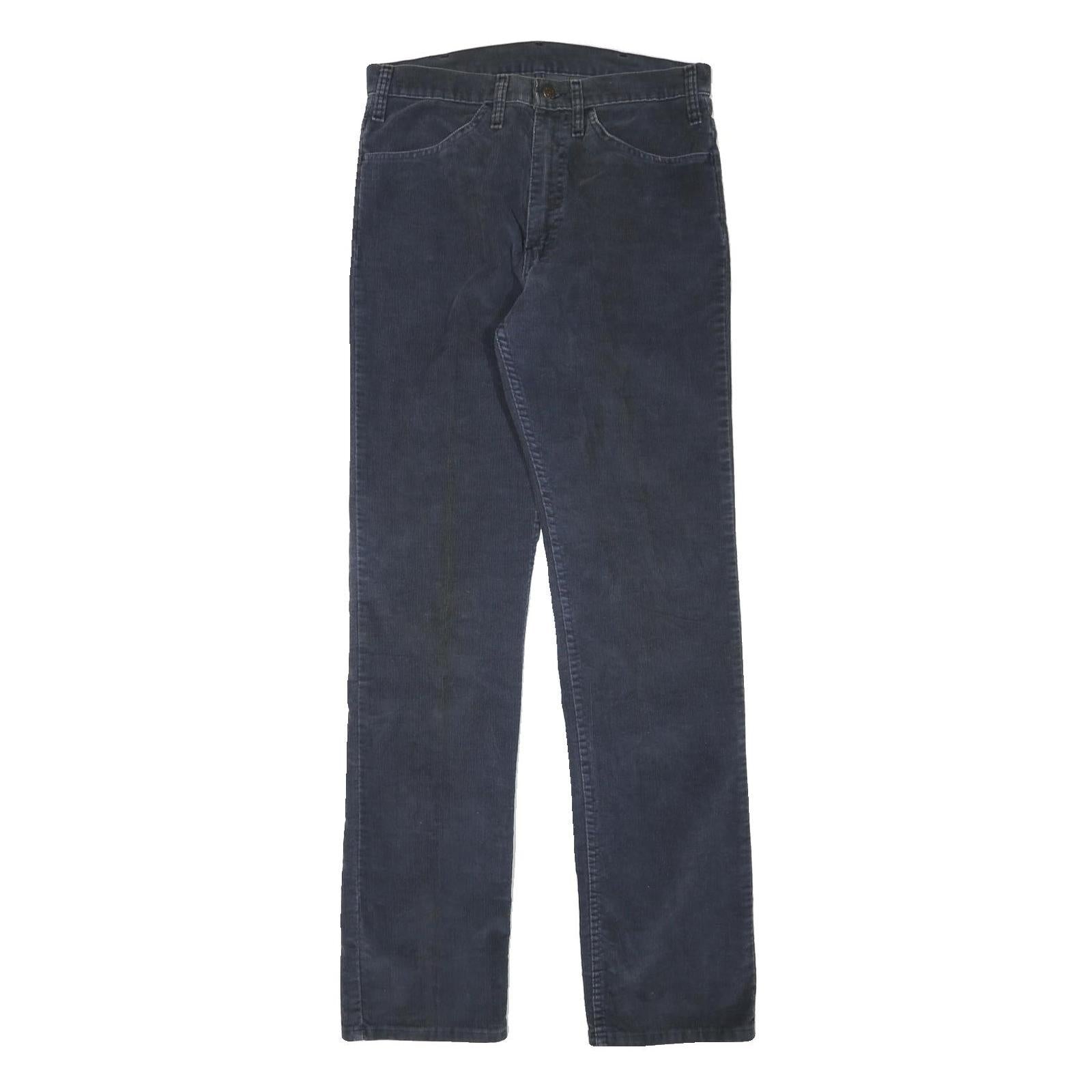 LEVI'S Mens Cotton Blend Navy Regular Straight Trousers W30 L33 Classic Zip Refurbished - N/A refurbished available on Cerqular