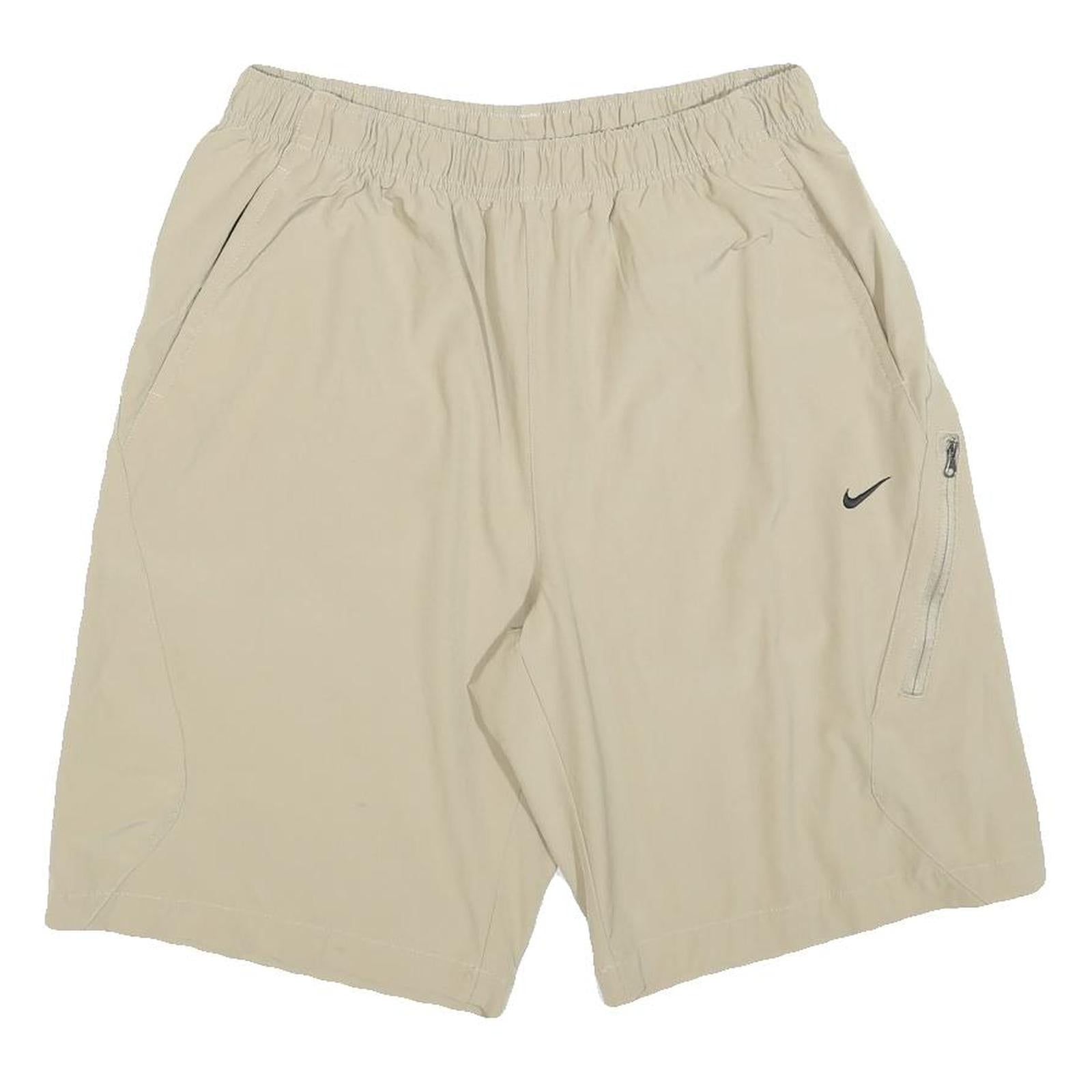 NIKE Mens Shorts Beige Casual L W30 Polyester Lightweight Zip Pocket Refurbished - N/A refurbished available on Cerqular