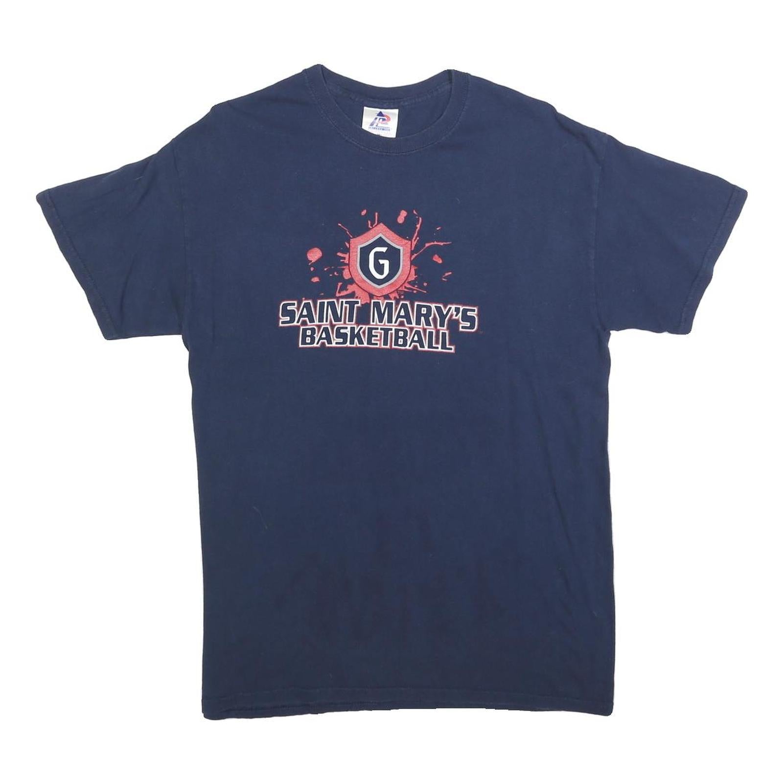 TRI-LAKE Mens Navy Blue Saint Marys Basketball Graphic T-Shirt M Short Sleeve Refurbished - N/A refurbished available on Cerqular
