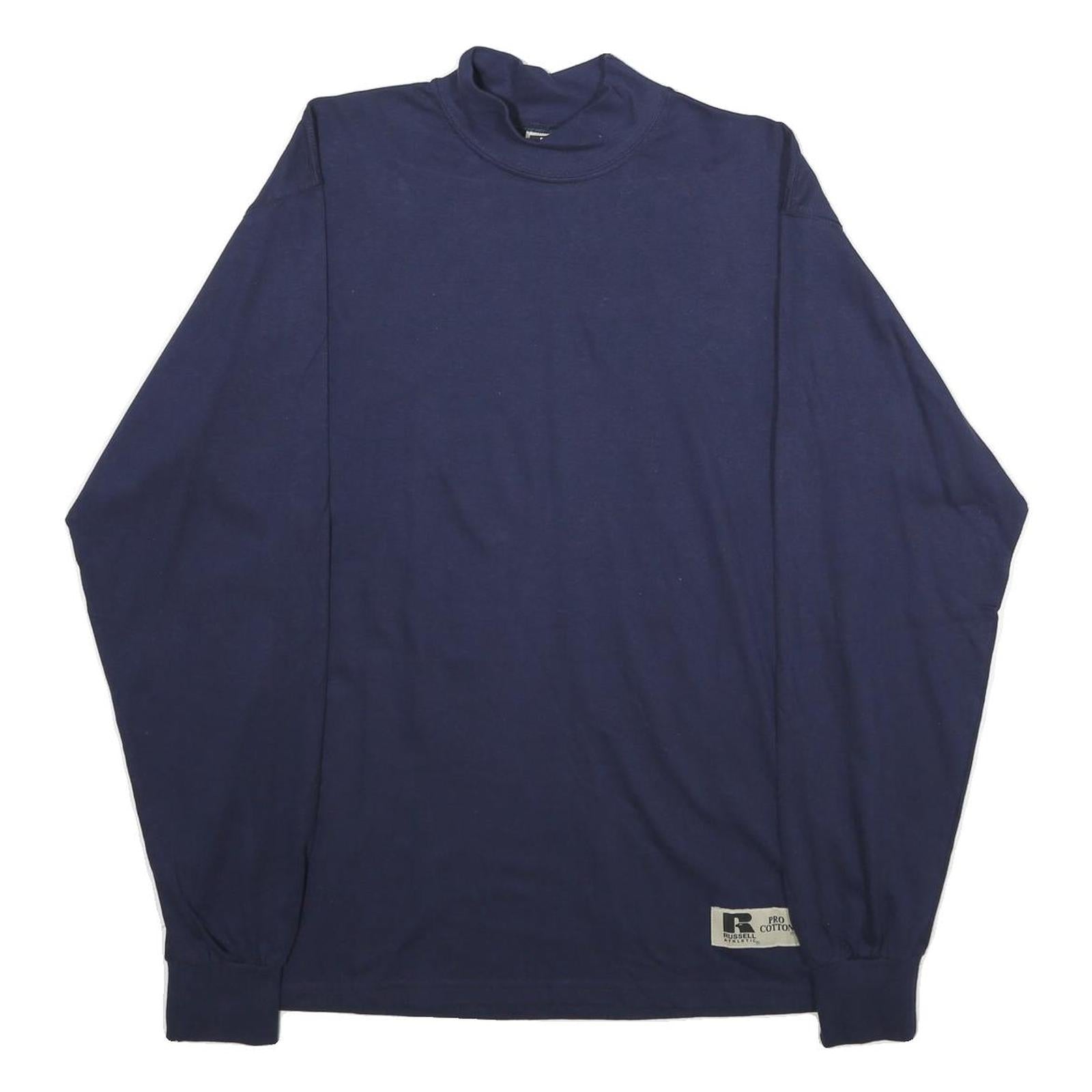 Buy RUSSELL ATHLETIC Mens Navy Blue Long Sleeve Mock Neck Cotton T-Shirt M Refurbished - $24.69 RUSSELL ATHLETIC Mens Navy Blue Long Sleeve Mock Neck Cotton T-Shirt M Refurbished - N/A refurbished available on Cerqular