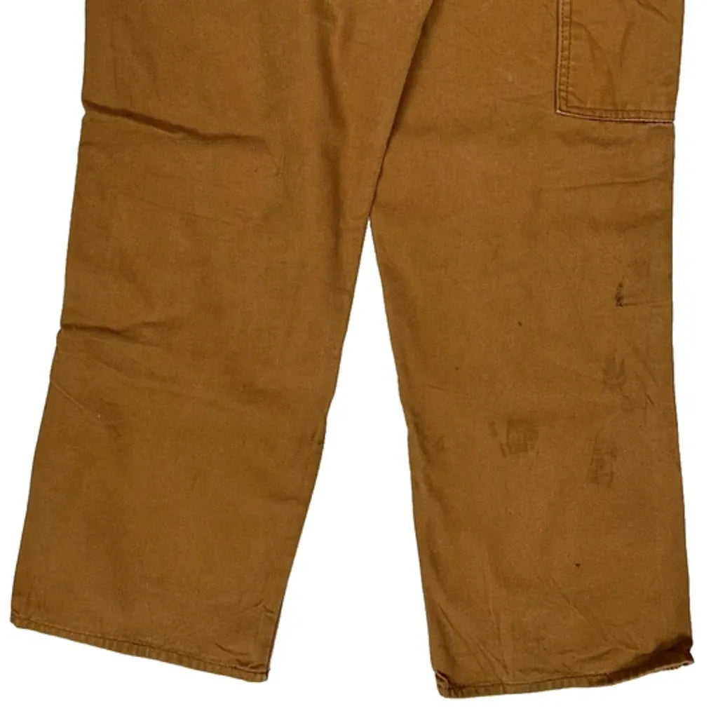 Buy Dickies Double Knee Carpenter Trousers - 34W 30L Brown Cotton Refurbished - $33.49 Dickies Double Knee Carpenter Trousers - 34W 30L Brown Cotton Refurbished - Thrifted (note: this is a term often used to describe second- refurbished available on Cerqular