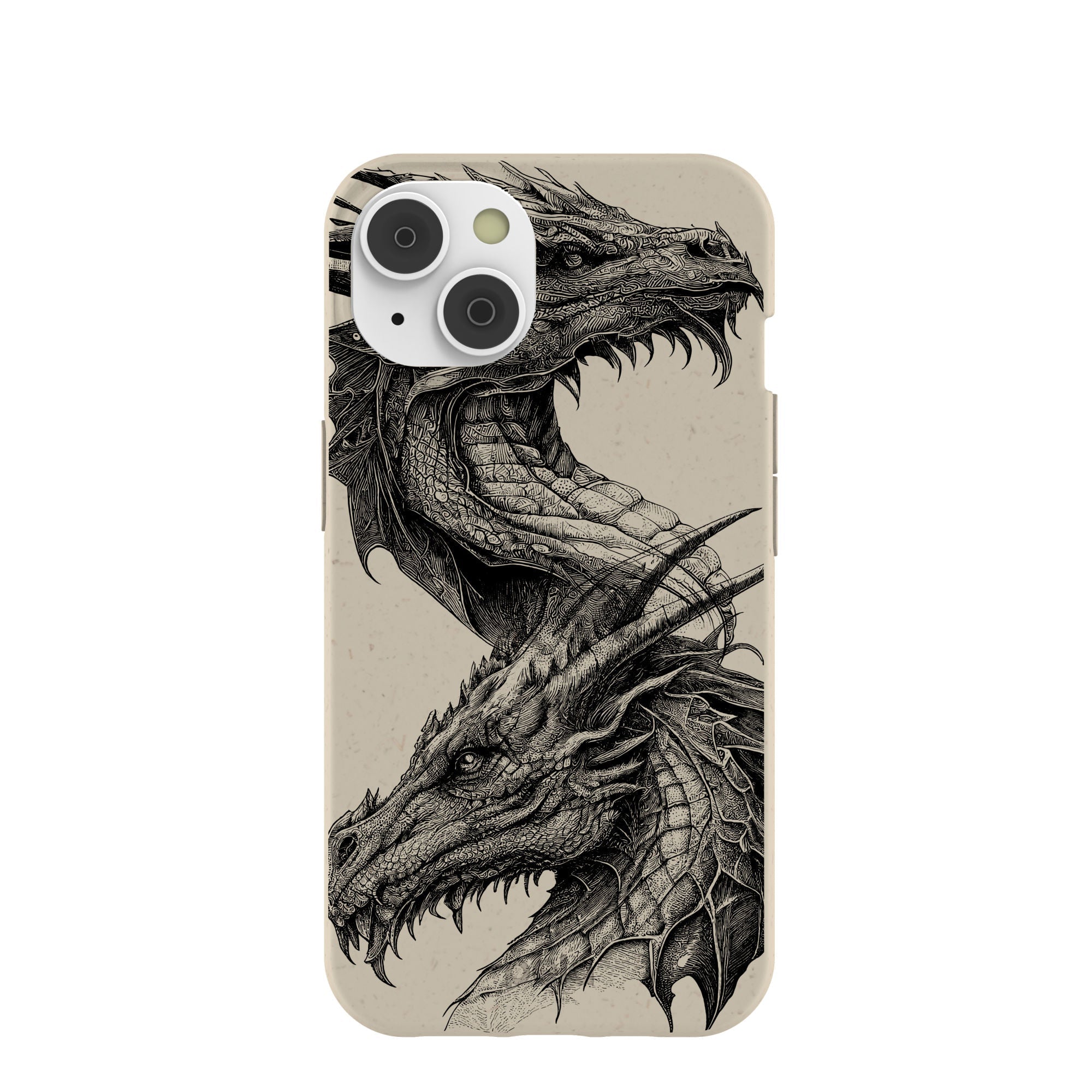 London Fog Twin Dragons iPhone 14/16e Case Refurbished - Pela Case refurbished available on Cerqular