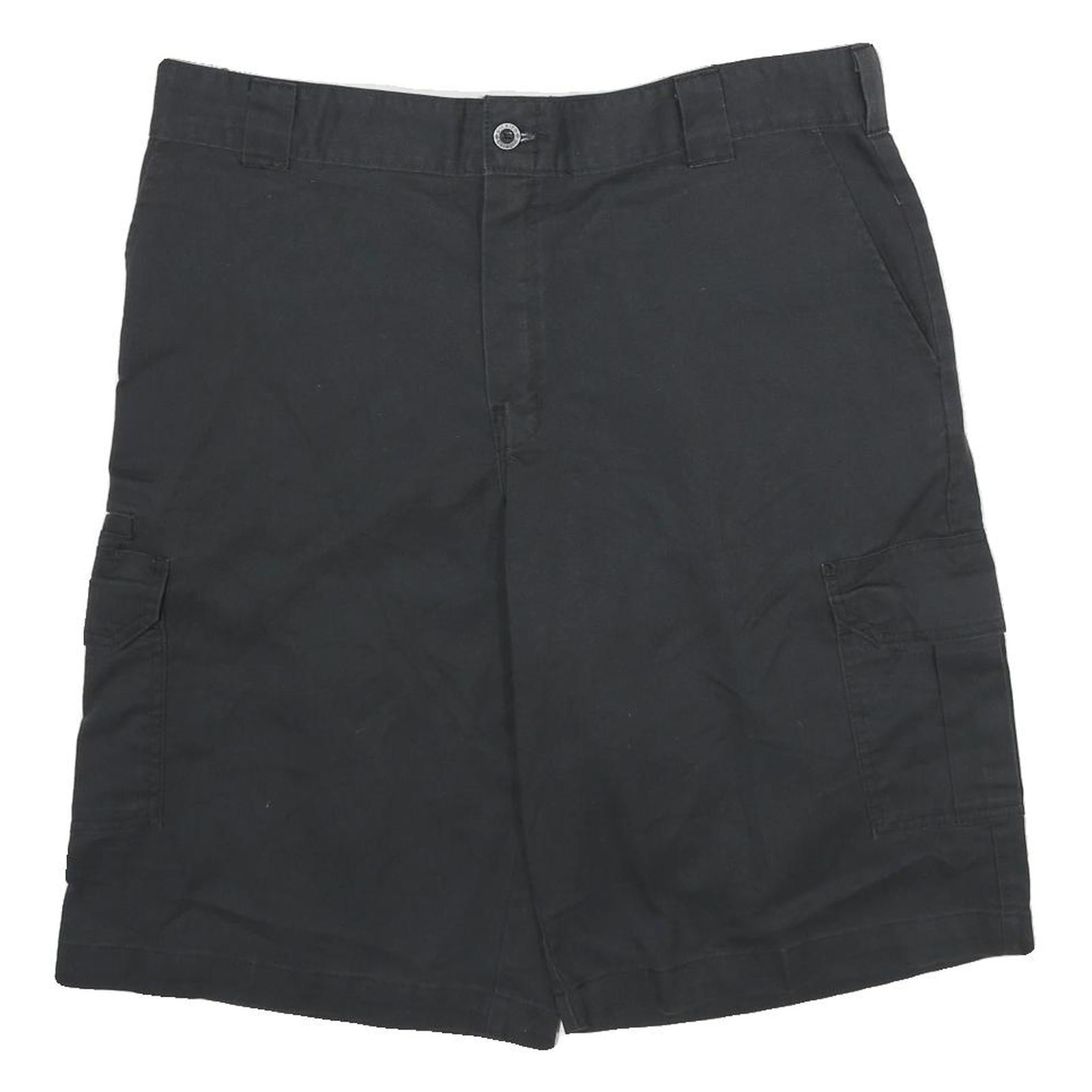 DICKIES Mens Black Cargo Shorts XL W38 Polyester Blend Workwear Casual Refurbished - N/A refurbished available on Cerqular
