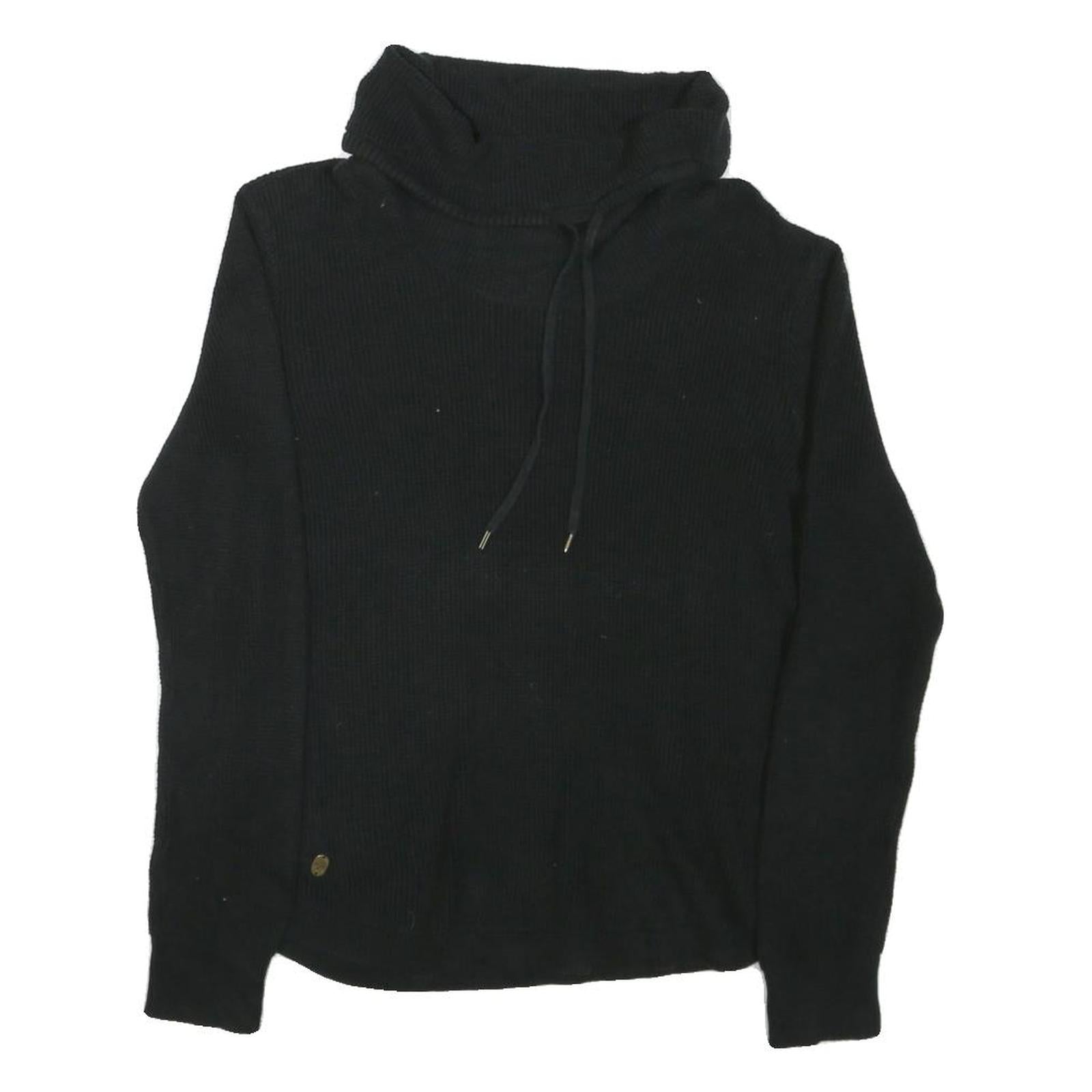 LAUREN RALPH LAUREN Womens Black Plain Pullover Roll Neck Basic Knit M Cotton Refurbished - N/A refurbished available on Cerqular