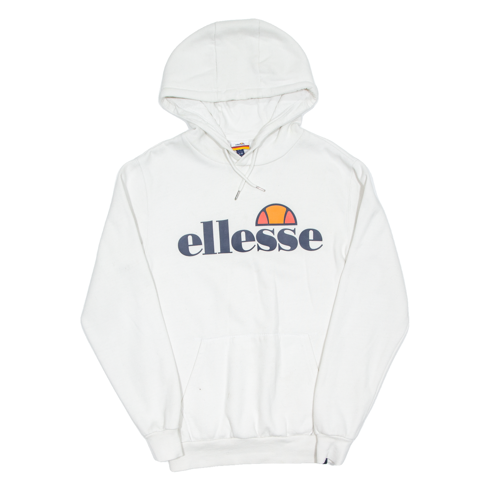 ELLESSE Womens White Hoodie UK 10 Refurbished - N/A refurbished available on Cerqular
