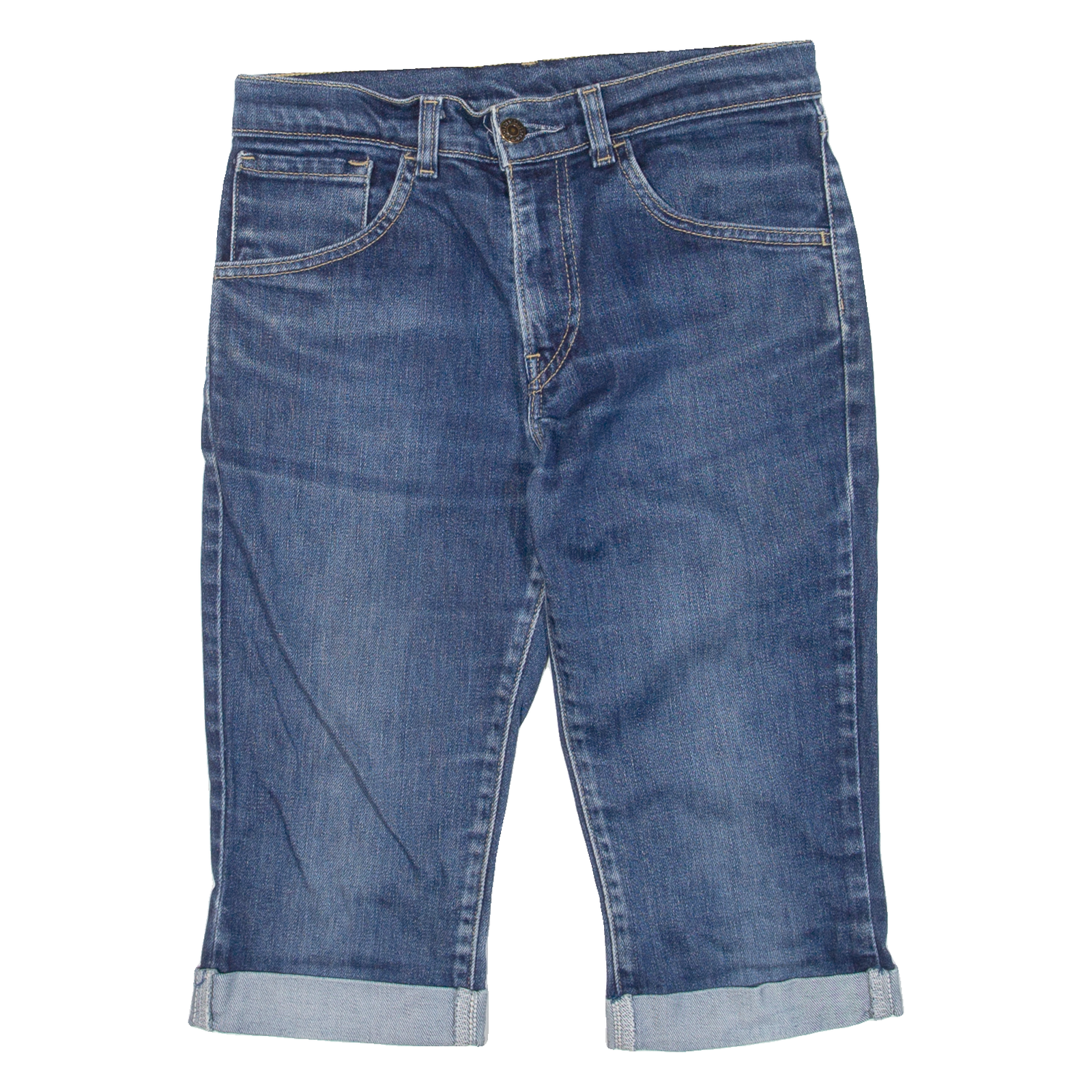 LEVI'S Cut-off Womens Denim Shorts Blue Slim S W28 Refurbished - N/A refurbished available on Cerqular
