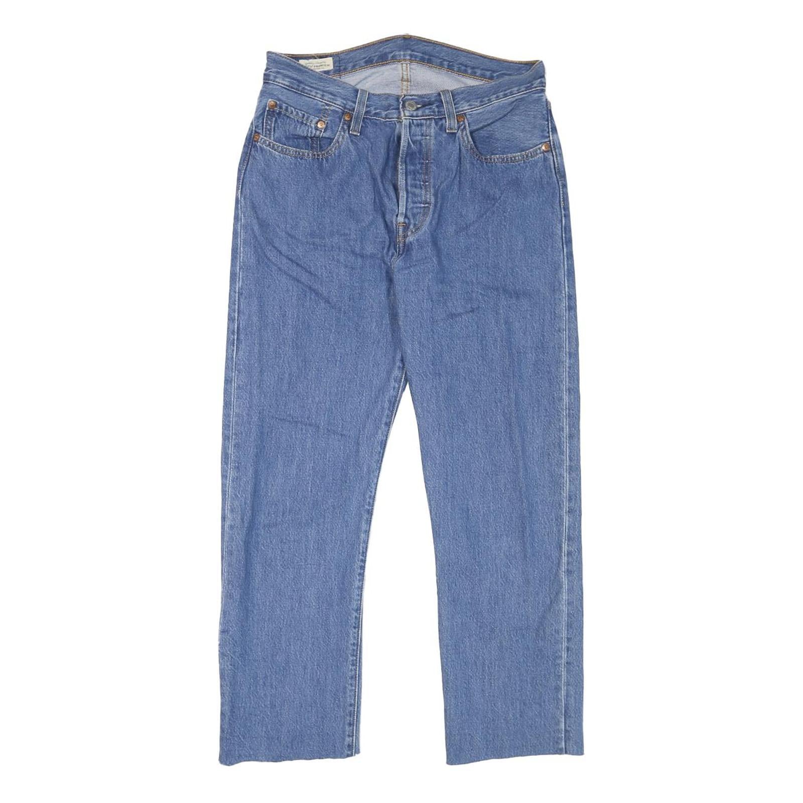 LEVI'S Womens Jeans Blue Regular Straight Denim W30 L25 Classic Button Fly Refurbished - N/A refurbished available on Cerqular
