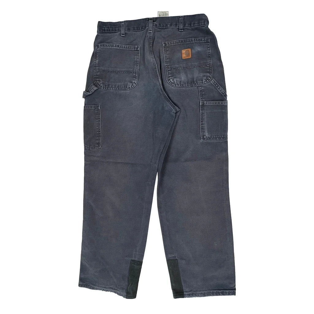 Carhartt Carpenter Trousers - 32W 30L Grey Cotton Refurbished - Thrifted (note: this is a term often used to describe second- refurbished available on Cerqular