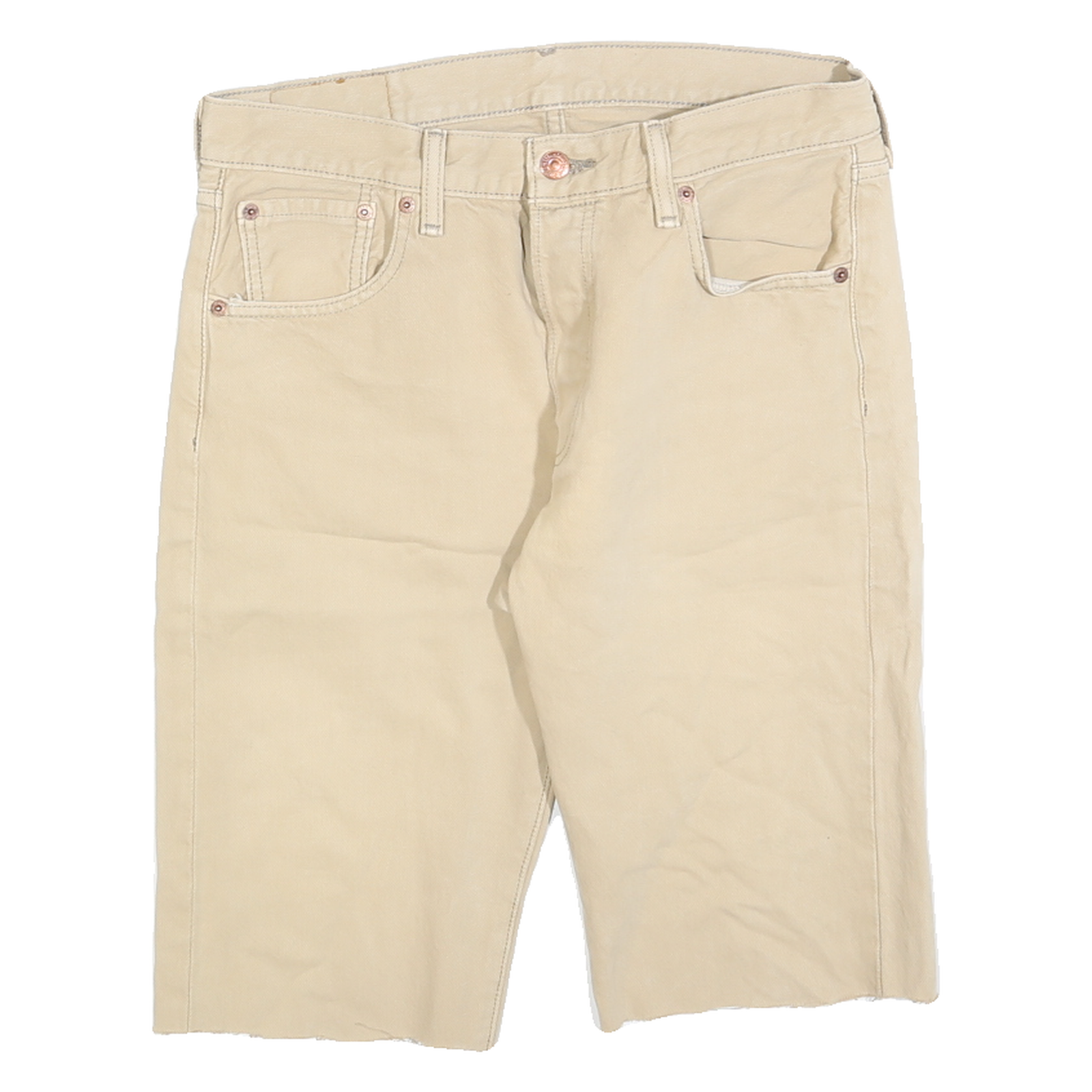 LEVI'S Mens Shorts Beige Casual Plain M W30 Cotton Blend Summer Style Refurbished - N/A refurbished available on Cerqular