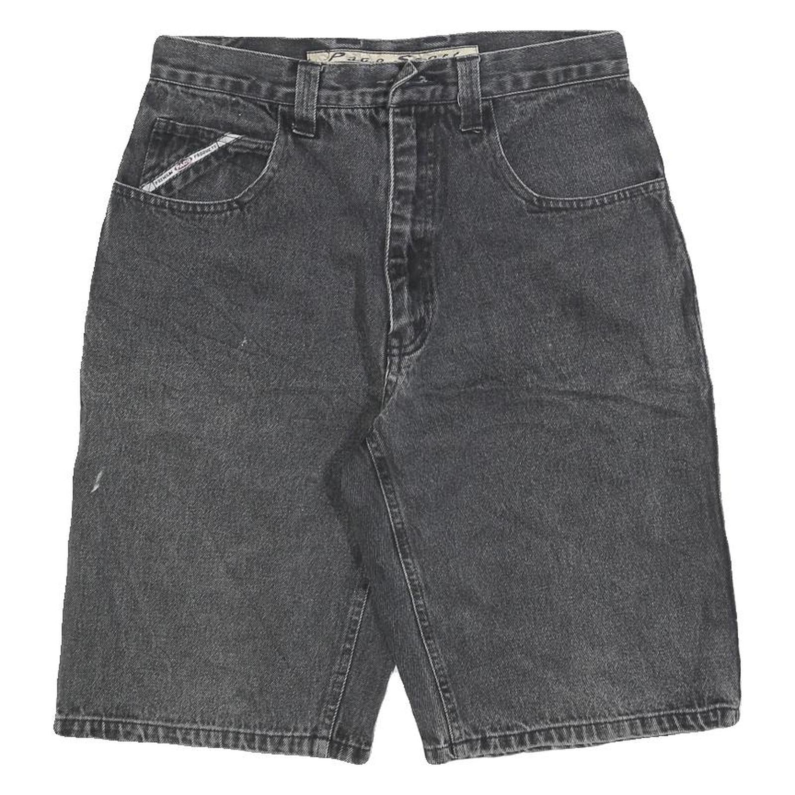 PACO Mens Black Denim Casual Shorts M W30 Cotton Blend Comfortable Style Refurbished - N/A refurbished available on Cerqular