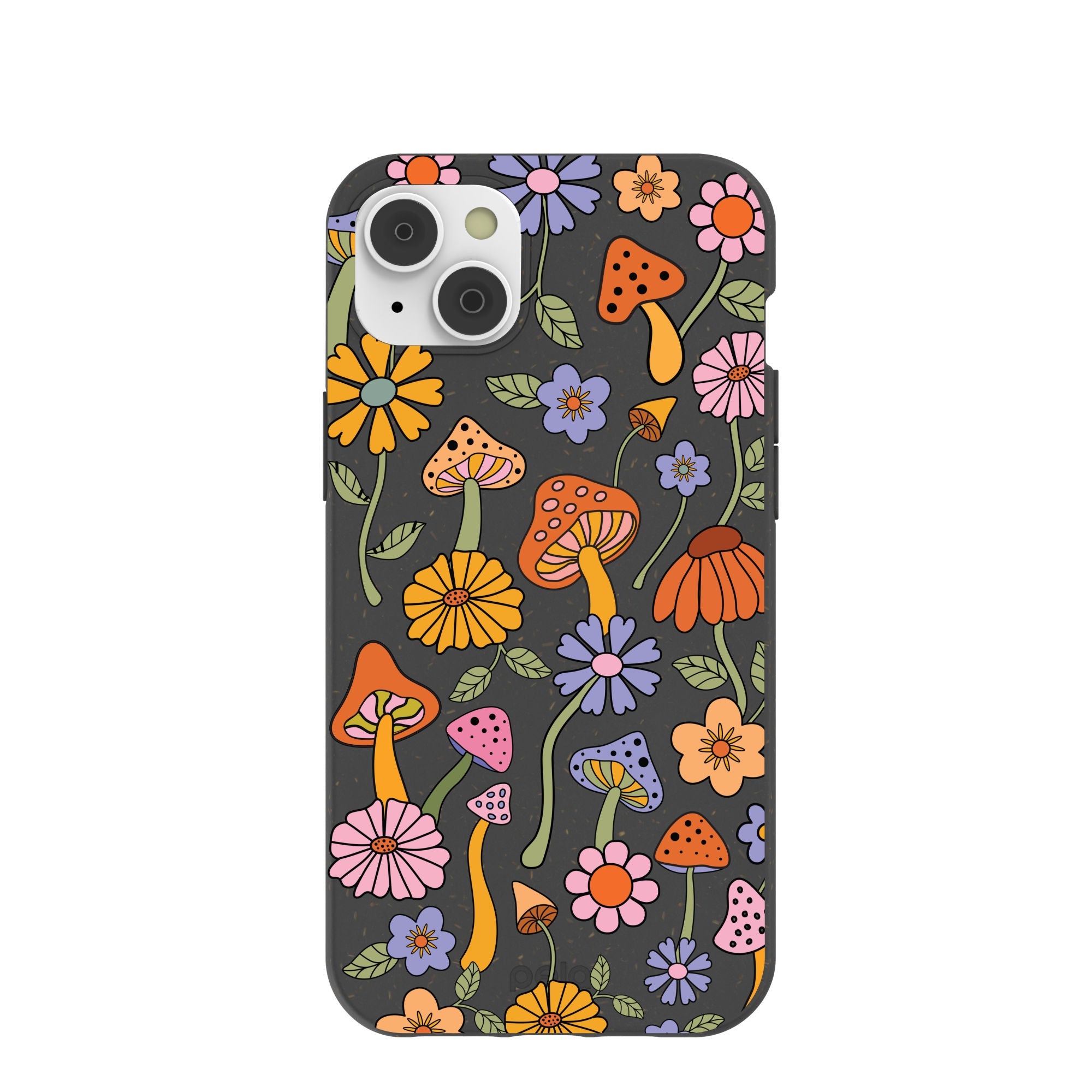 Black Midnight Shrooms iPhone 14 Plus Case Refurbished - Pela Case refurbished available on Cerqular