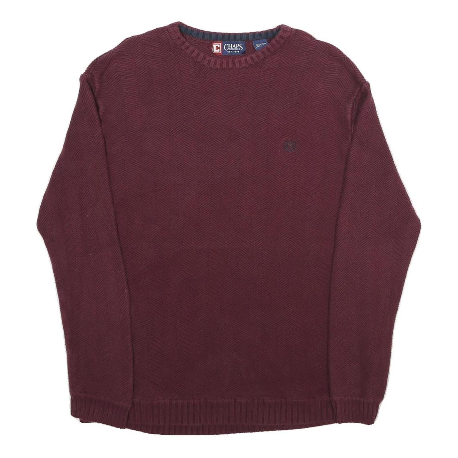 Buy CHAPS Mens Maroon Patterned Cotton Jumper Crew Neck Basic Knit L Comfortable Refurbished - $38.99 CHAPS Mens Maroon Patterned Cotton Jumper Crew Neck Basic Knit L Comfortable Refurbished - N/A refurbished available on Cerqular