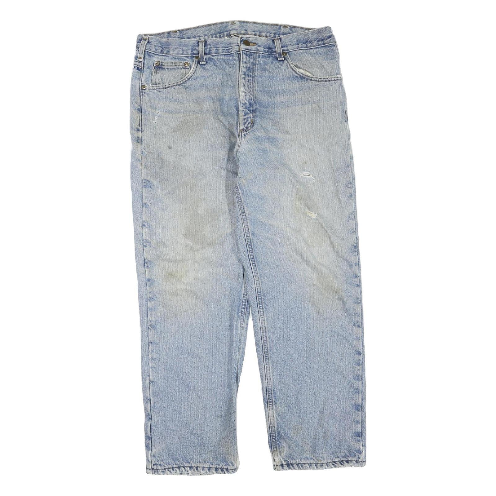 CARHARTT Mens Regular Fit Light Blue Denim Jeans W36 L30 Workwear Zip Closure Refurbished - N/A refurbished available on Cerqular
