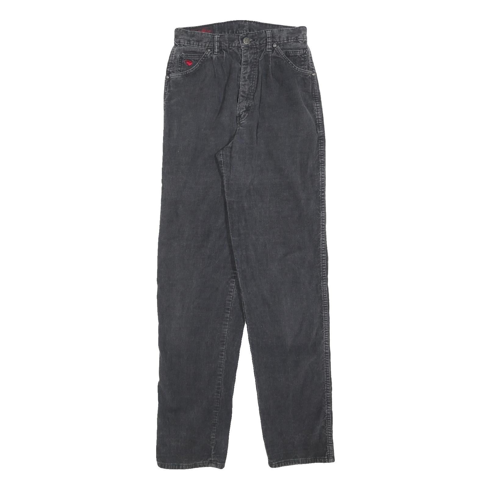SEATTLE BLUES Womens Regular Fit Black Cotton Blend Trousers W26 L32 Casual Refurbished - N/A refurbished available on Cerqular