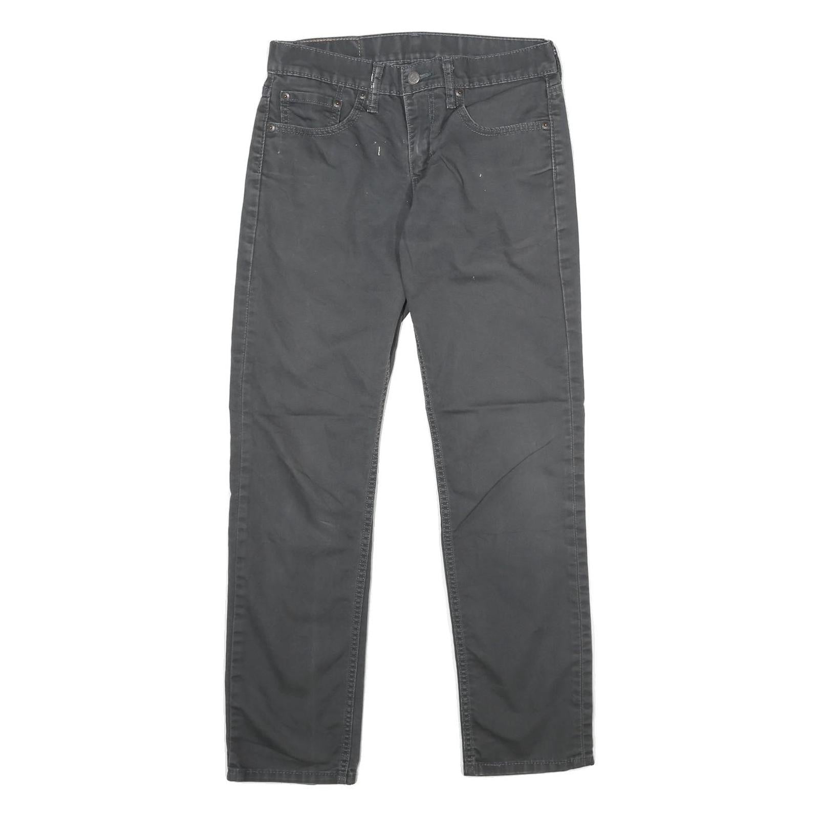 LEVI'S Mens Cotton Blend Black Slim Straight Trousers W29 L30 Stylish Zip Refurbished - N/A refurbished available on Cerqular