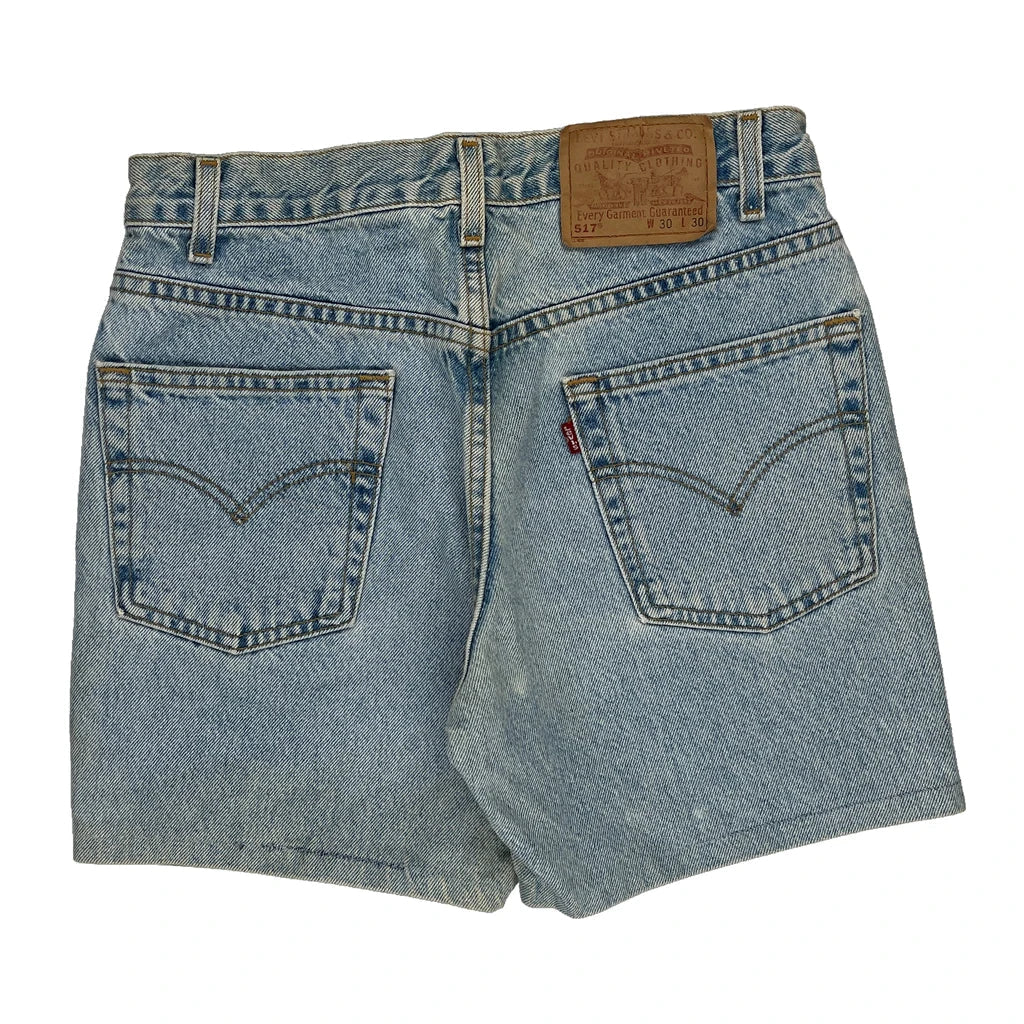 Levis Boot Cut Denim Shorts - 28W 10L Light Wash Cotton Refurbished - Thrifted (note: this is a term often used to describe second- refurbished available on Cerqular