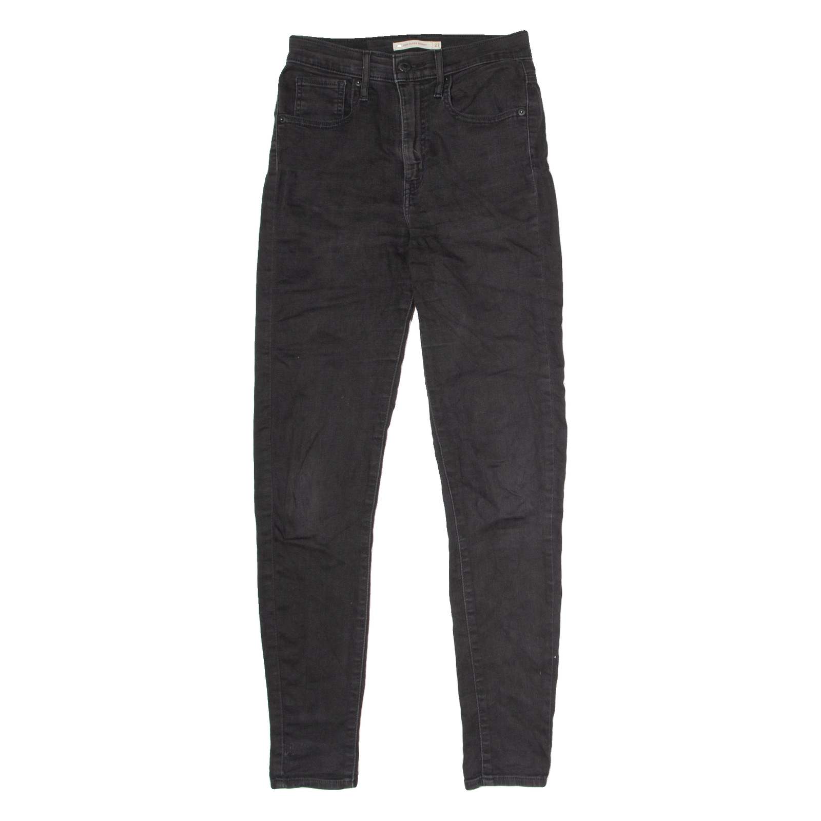 LEVI'S Mile High Rise Womens Jeans Black Regular Skinny W27 L30 Refurbished - N/A refurbished available on Cerqular