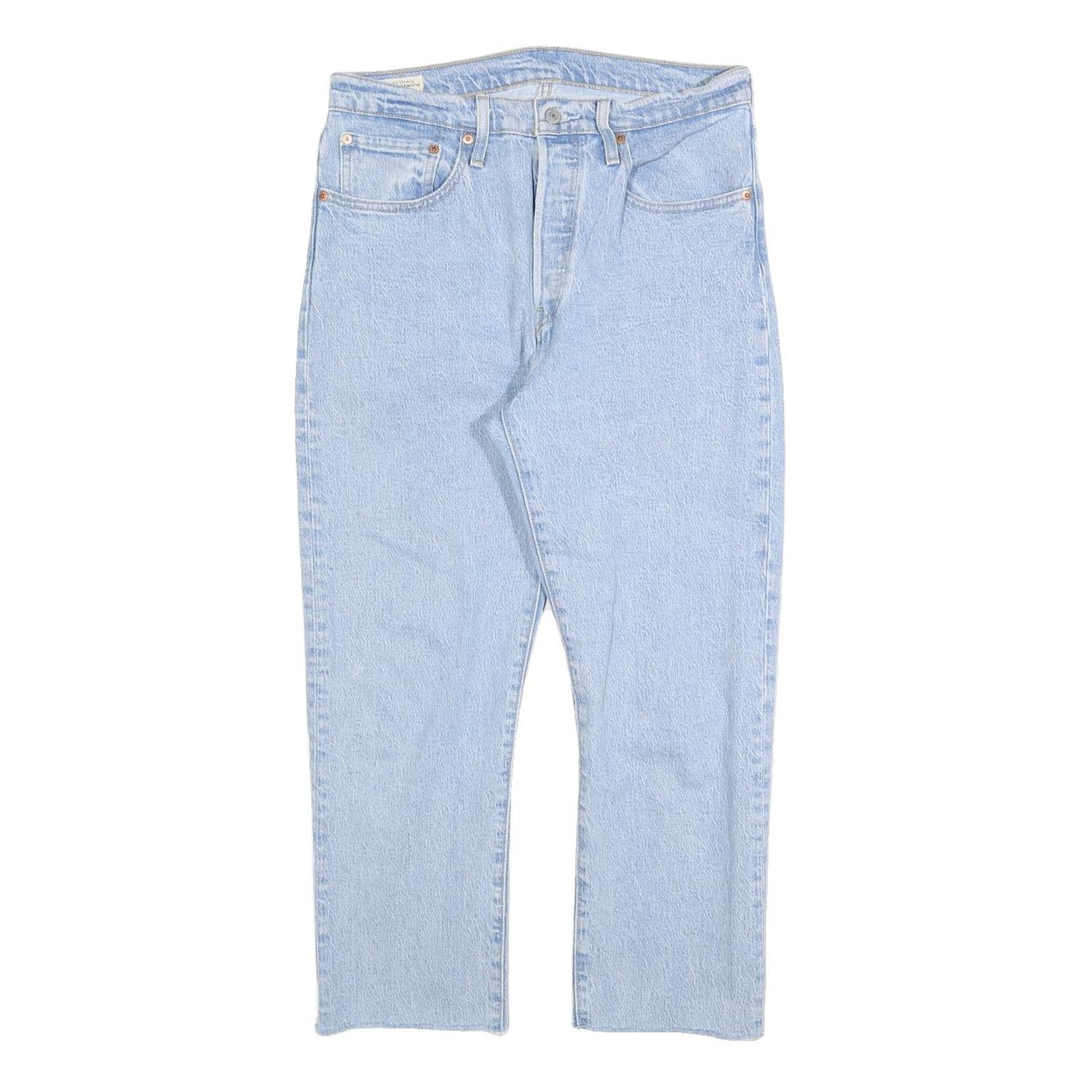 LEVI'S 501 Womens Jeans Blue Regular Straight Denim Light W30 L25 Classic Fit Refurbished - N/A refurbished available on Cerqular