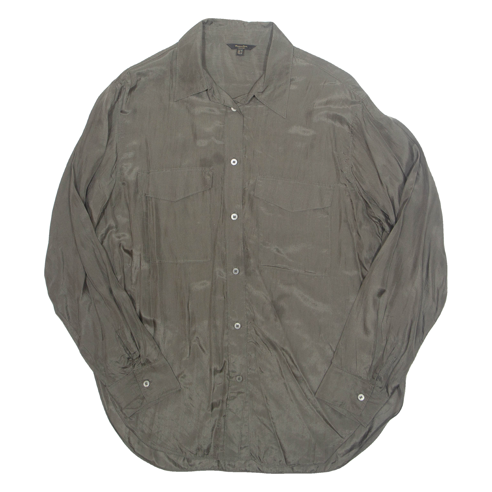 Sheer Womens Blouse Green Long Sleeve UK 10 Refurbished - N/A refurbished available on Cerqular