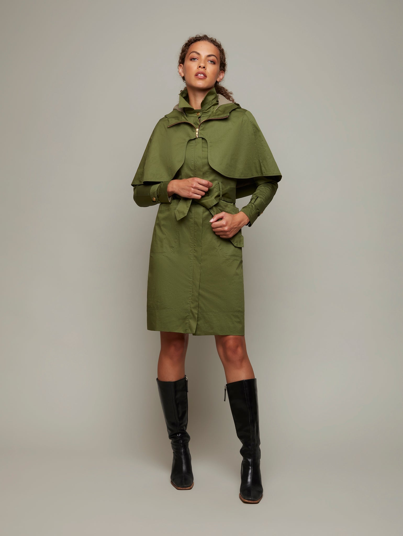 SEASON |  Multi-Way Cotton Trench | Size: XS | Colour: Forest Refurbished - N/A refurbished available on Cerqular