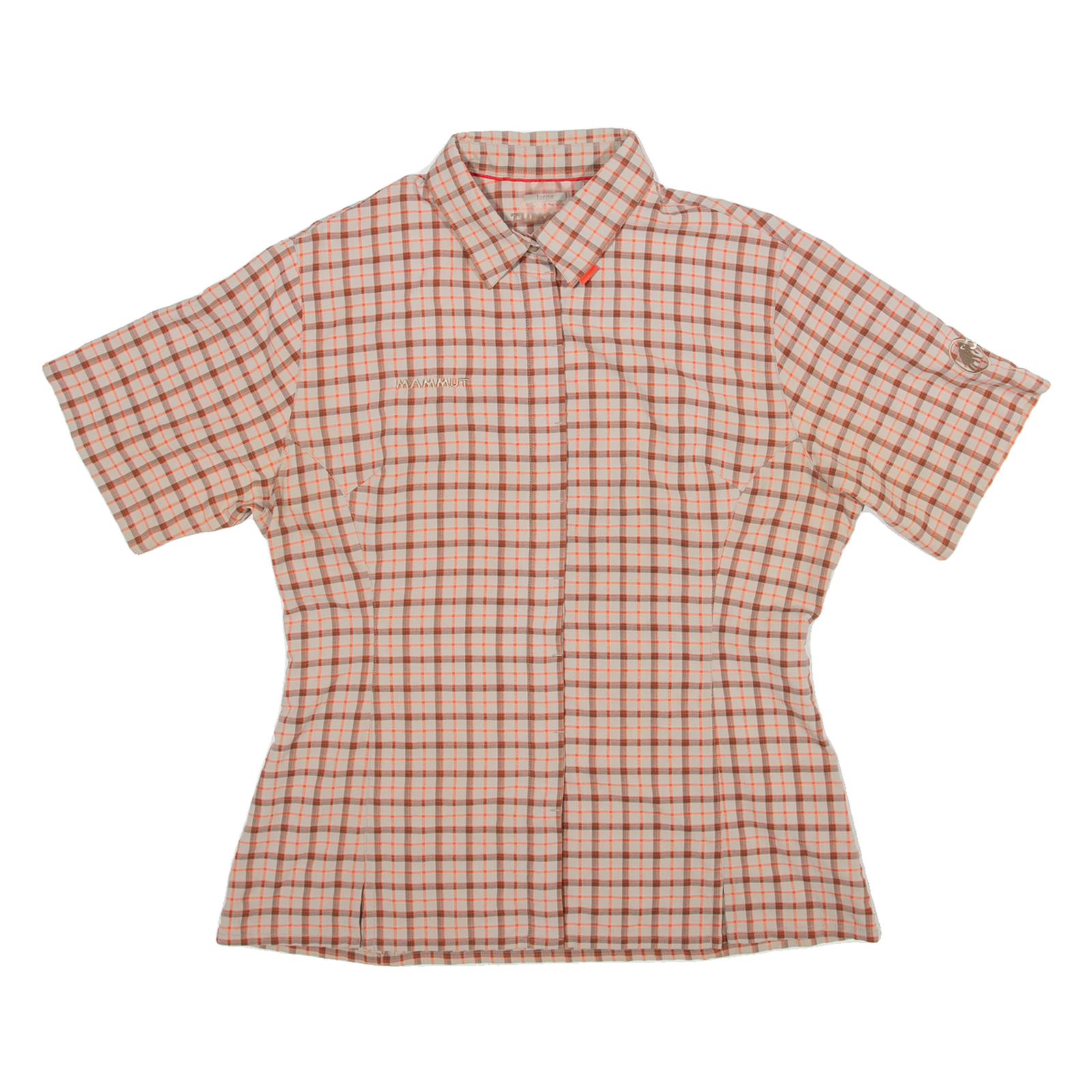 MAMMUT Womens Shirt Orange Check L Refurbished - N/A refurbished available on Cerqular