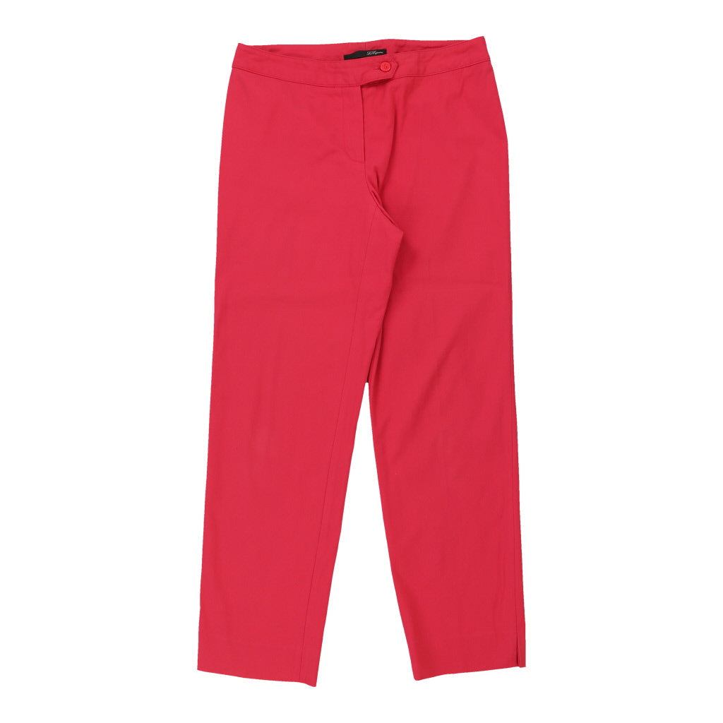 Les Copains Trousers - 32W UK 12 Red Cotton | Size: UK 12 Refurbished - N/A (Preloved Designer is not a specific brand, it refurbished available on Cerqular