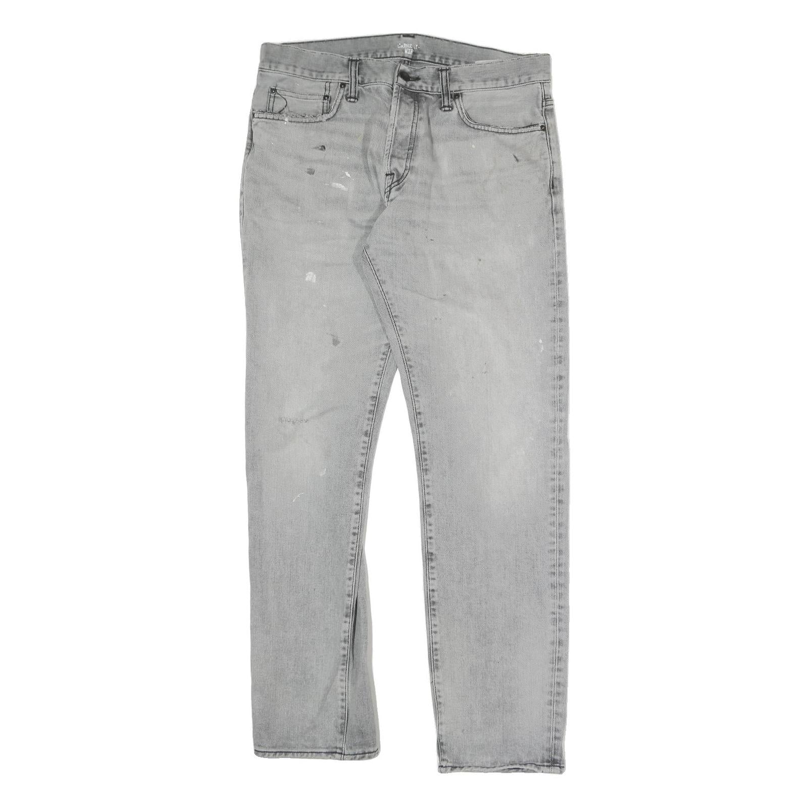 Buy CARHARTT WIP Mens Jeans Grey Regular Straight Denim Medium W34 L30 Workwear Zip Refurbished - $40.29 CARHARTT WIP Mens Jeans Grey Regular Straight Denim Medium W34 L30 Workwear Zip Refurbished - N/A refurbished available on Cerqular